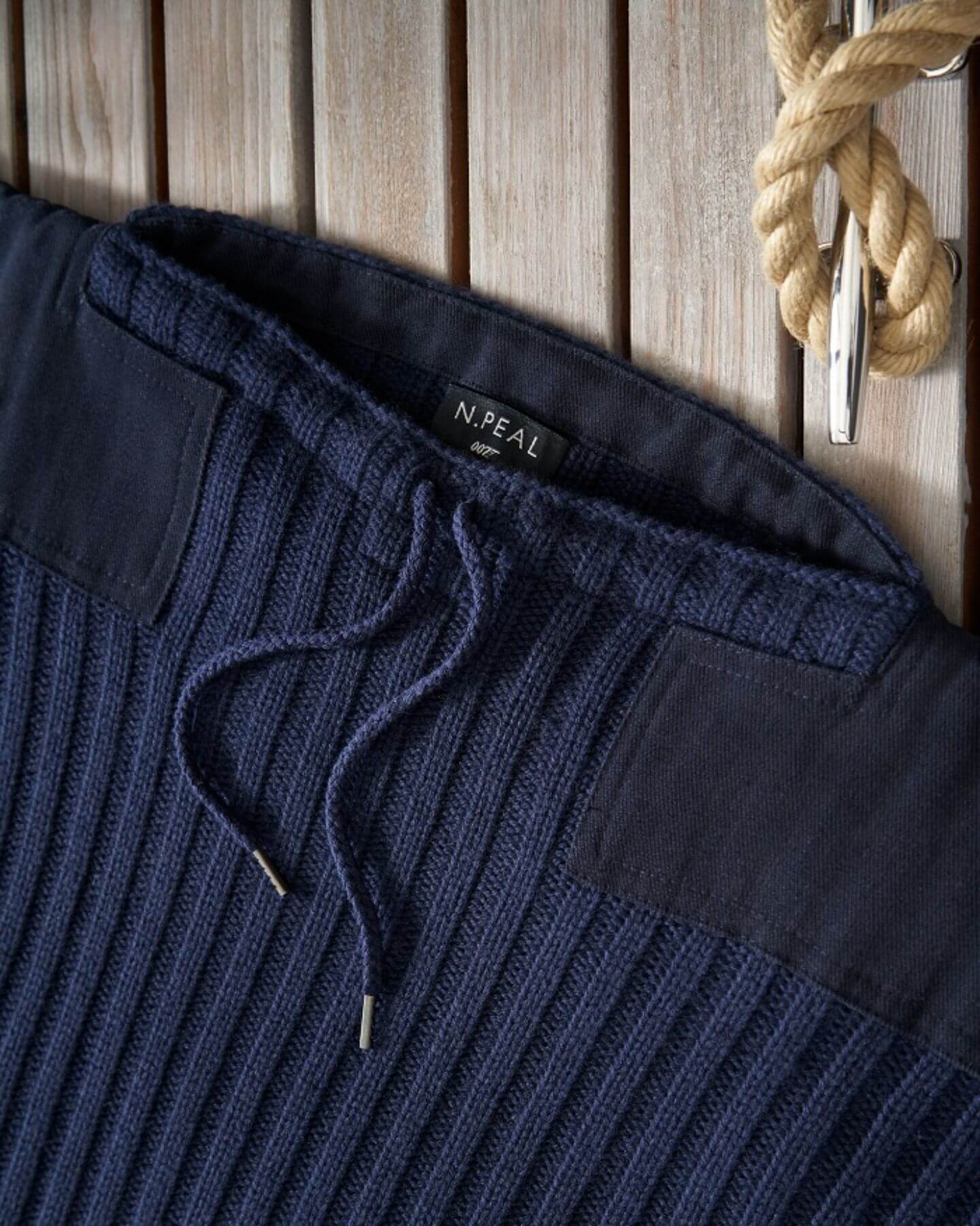 007 Ribbed Army Sweater Navy Blue - Image 8