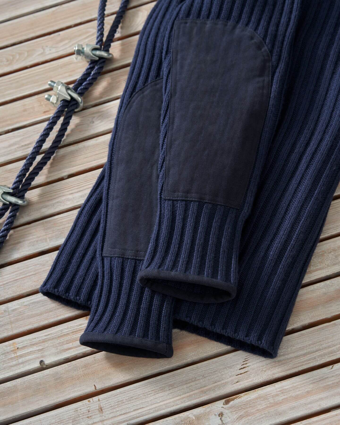 007 Ribbed Army Sweater Navy Blue - Image 9