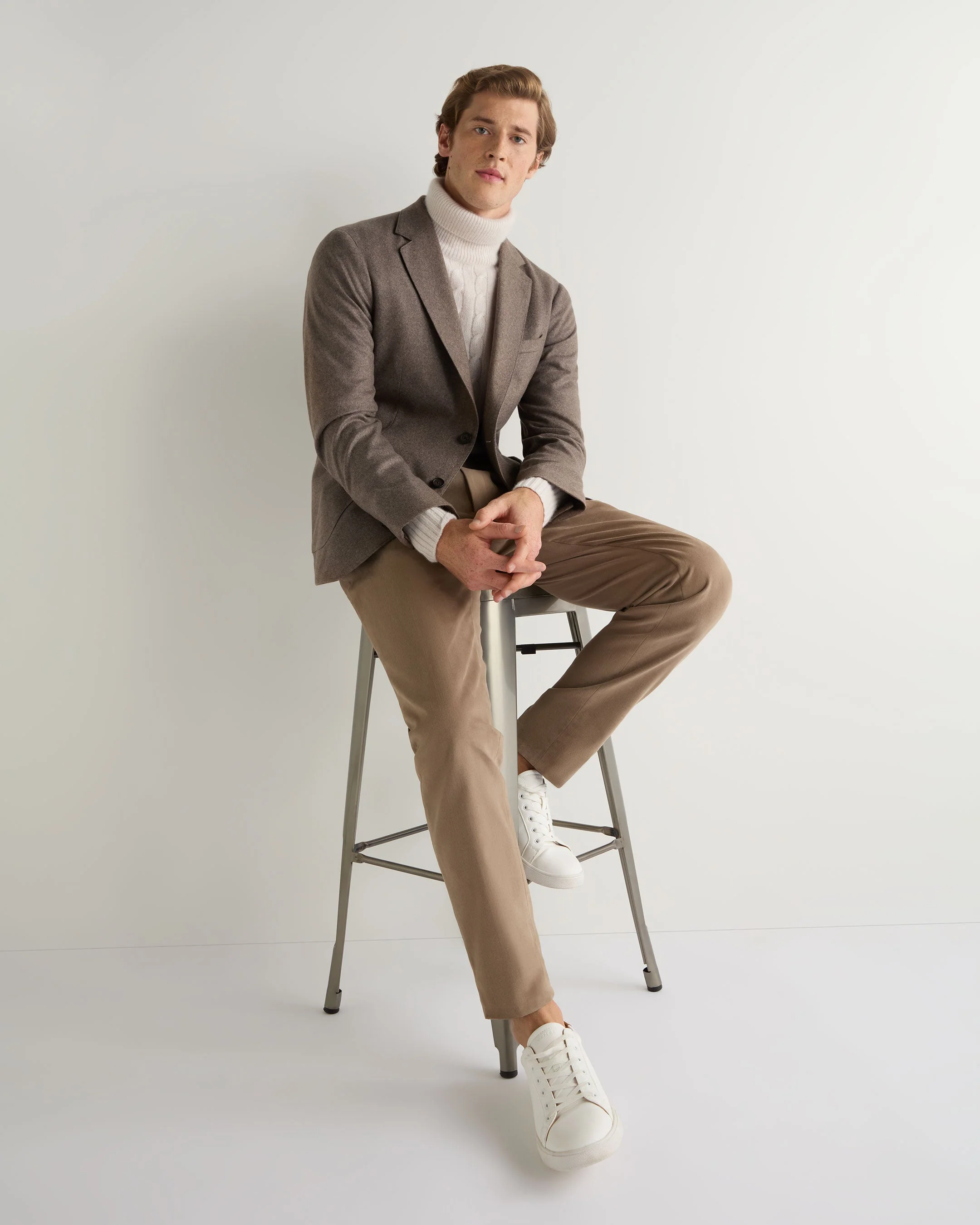 007 Ultra Soft Jacket Taupe Brown - Image 8