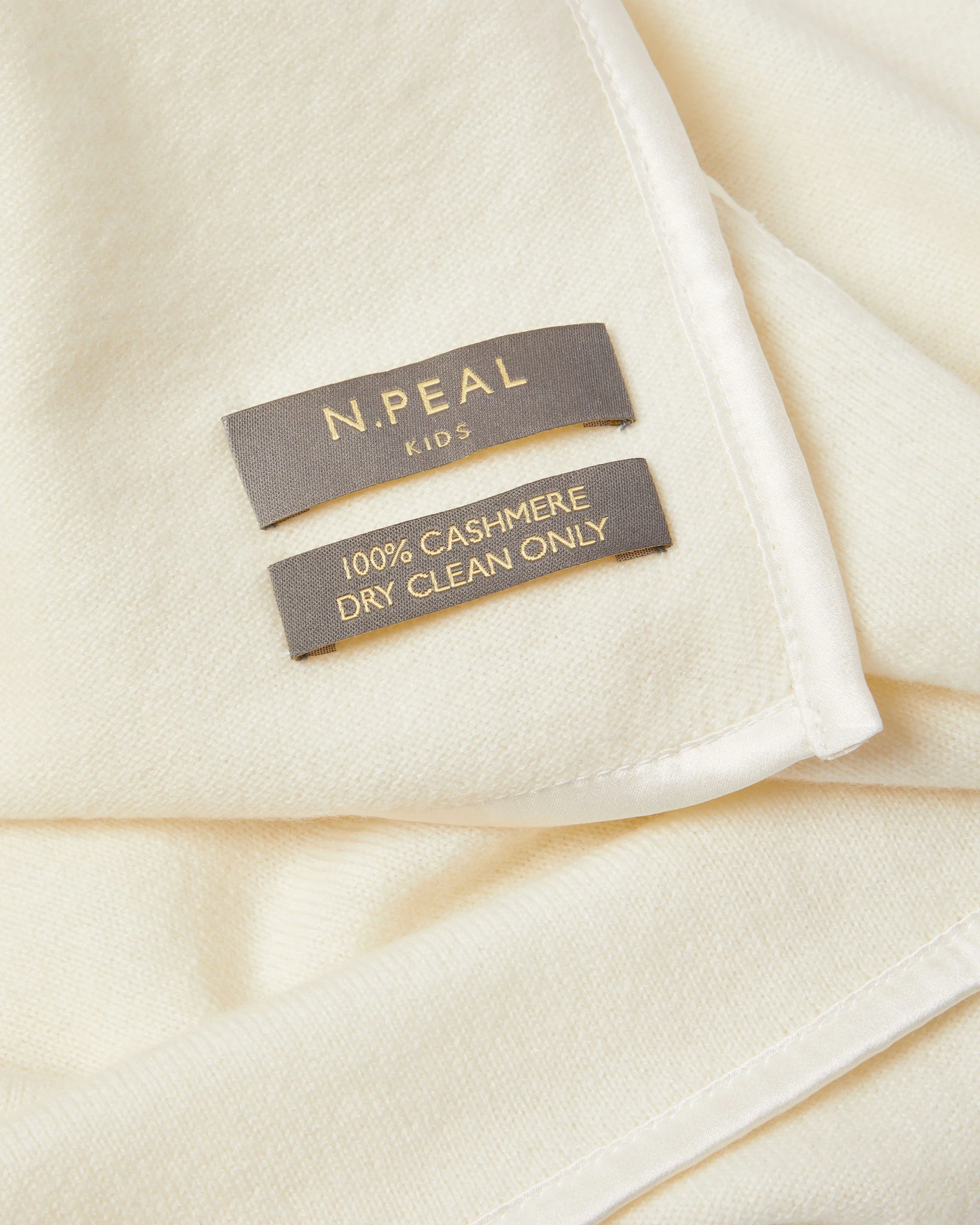 Baby Hooded Cashmere Blanket New Ivory White - Image 3