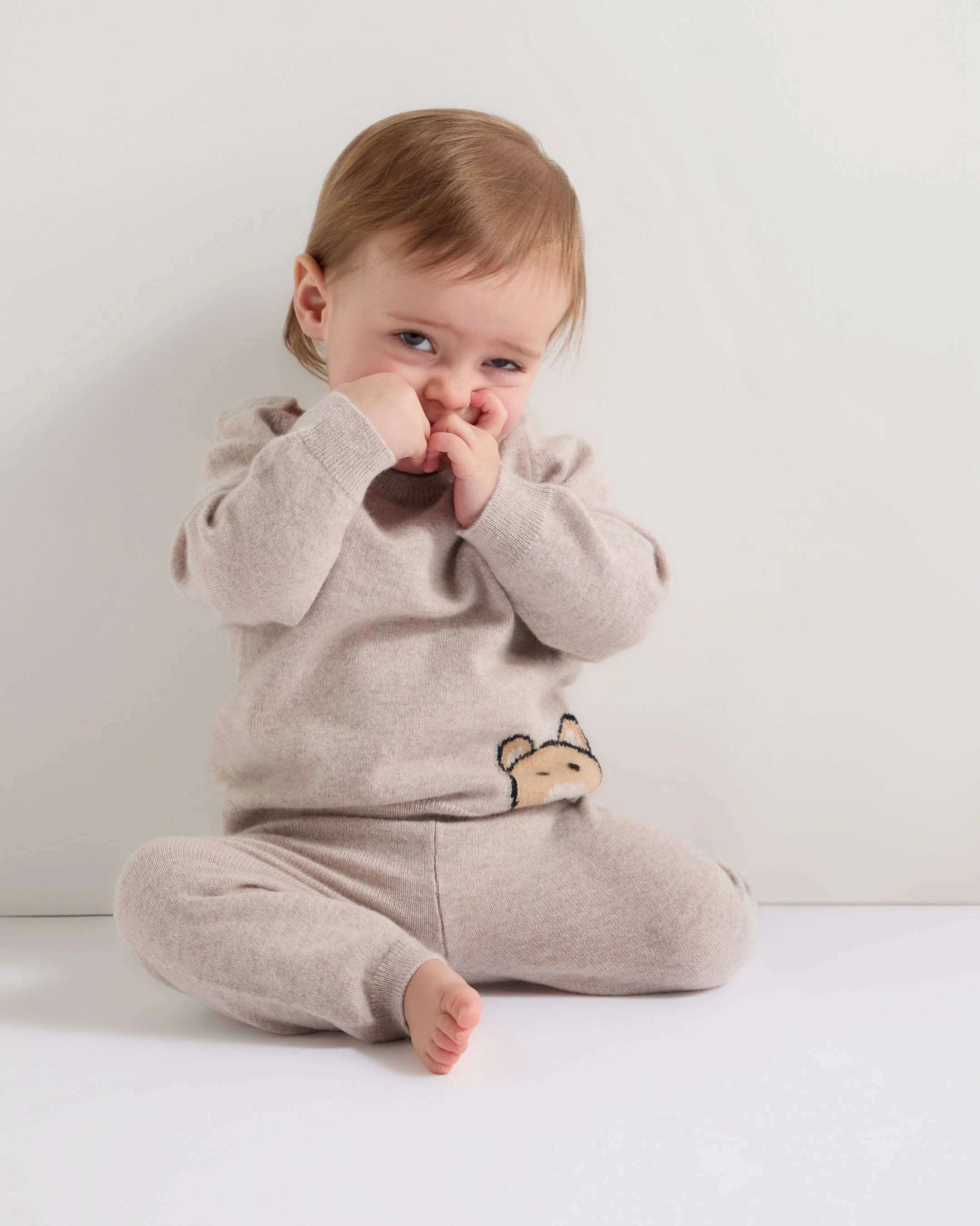 Bear Cashmere Sweater Light Oatmeal Brown - Image 3