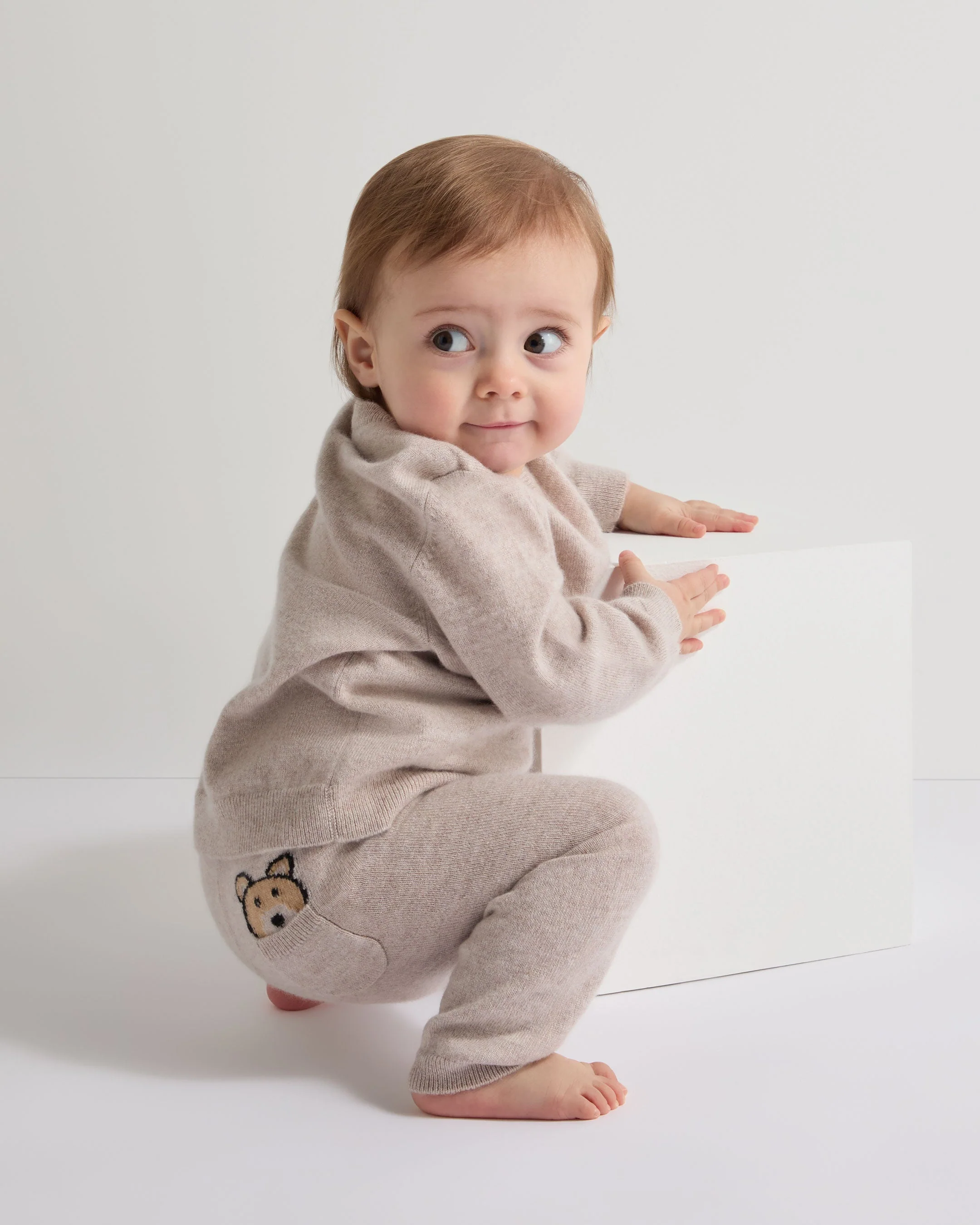 Bear Cashmere Sweater Light Oatmeal Brown - Image 4