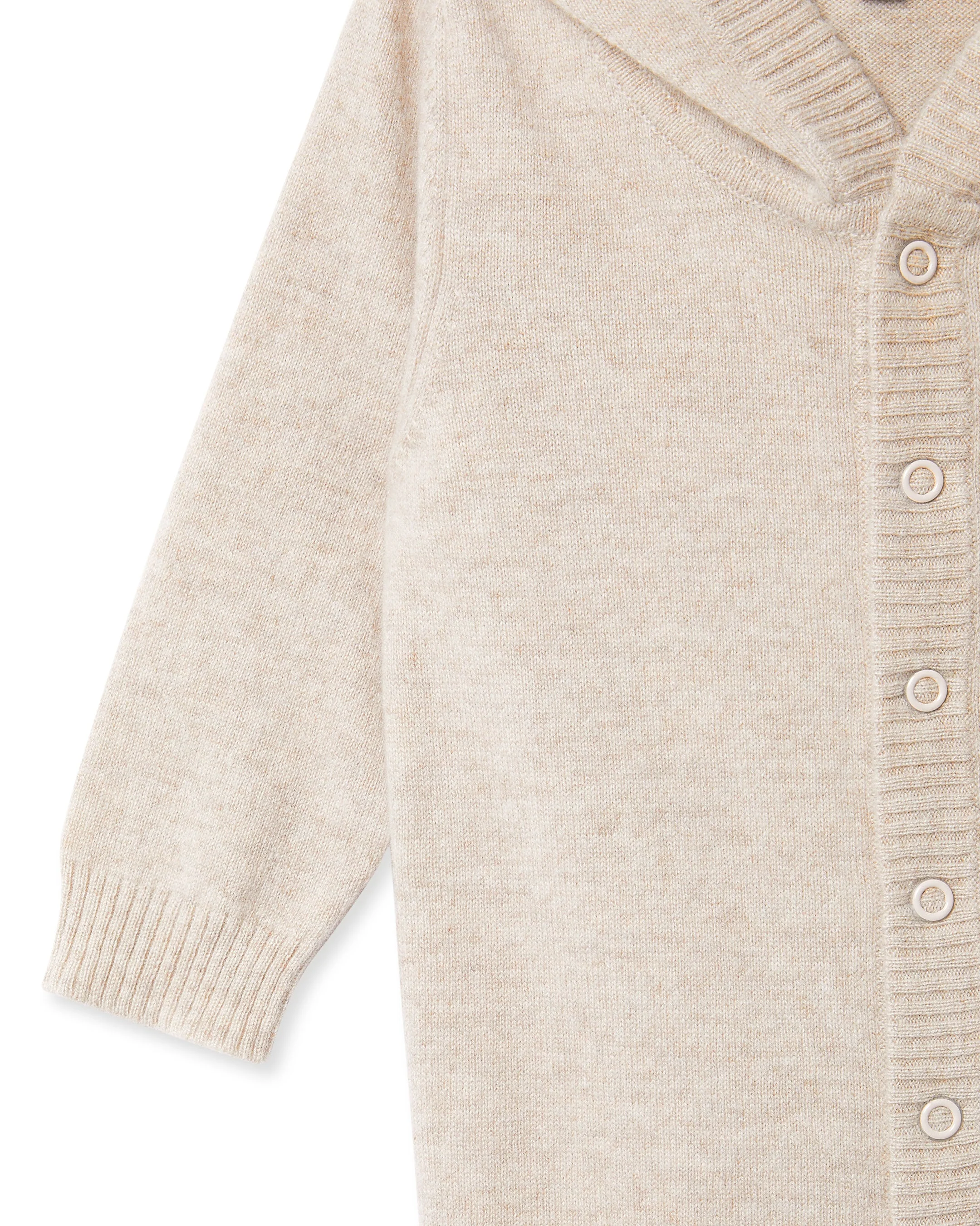 Bear Cashmere Sleepsuit Light Oatmeal Brown - Image 10