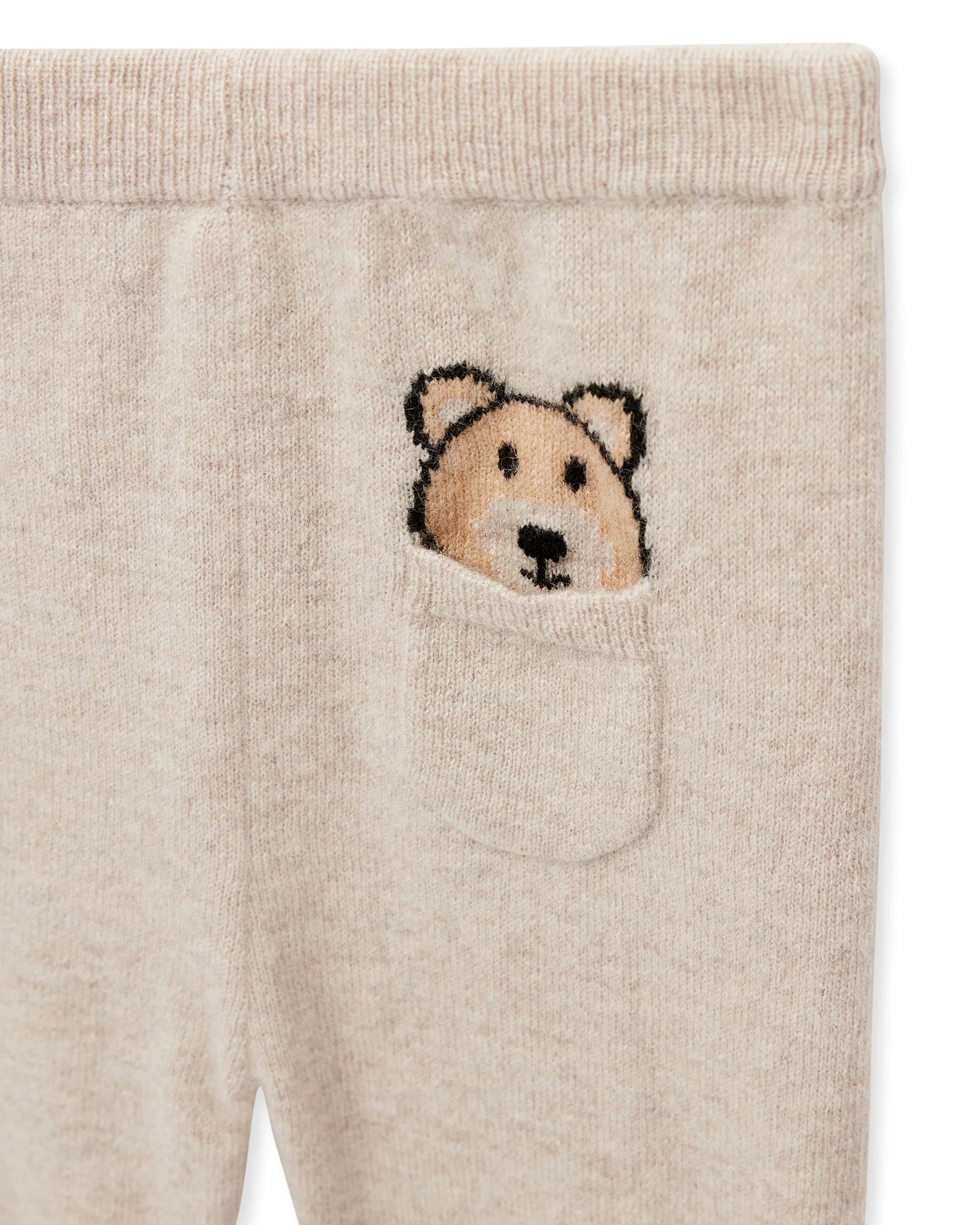 Bear Pocket Cashmere Leggings Light Oatmeal Brown - Image 10