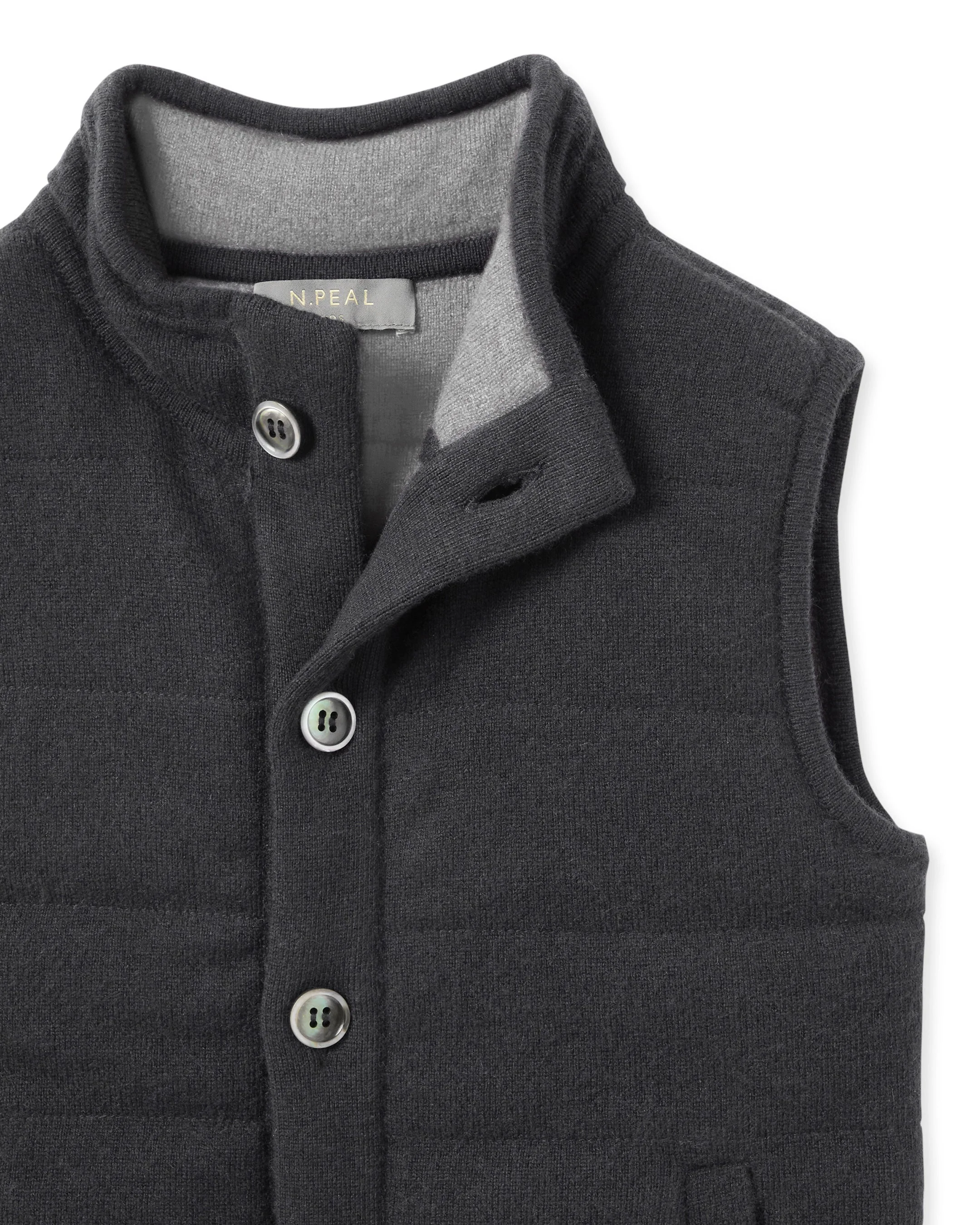 Boys Mall Cashmere Gilet Dark Charcoal Grey - Image 3