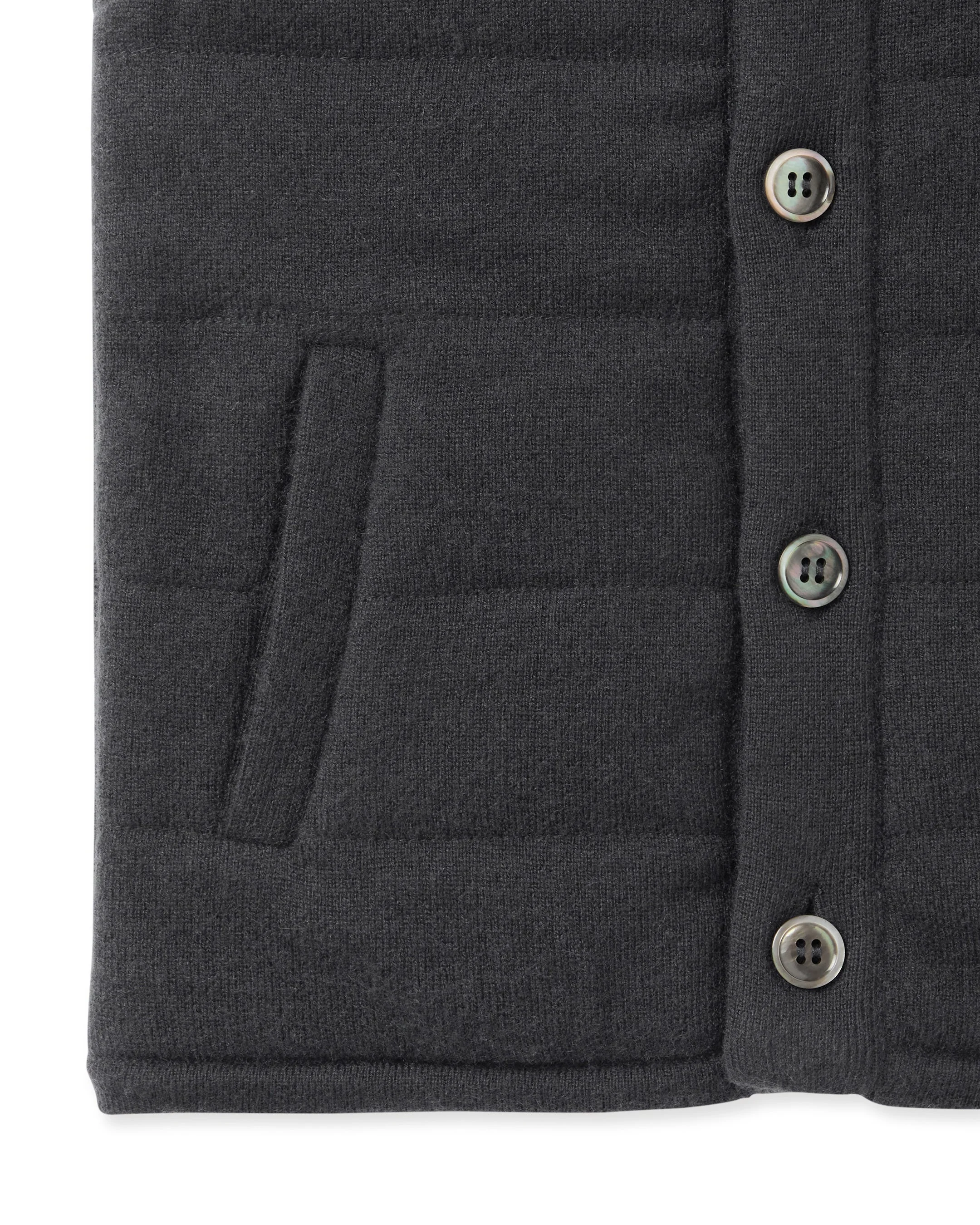 Boys Mall Cashmere Gilet Dark Charcoal Grey - Image 4