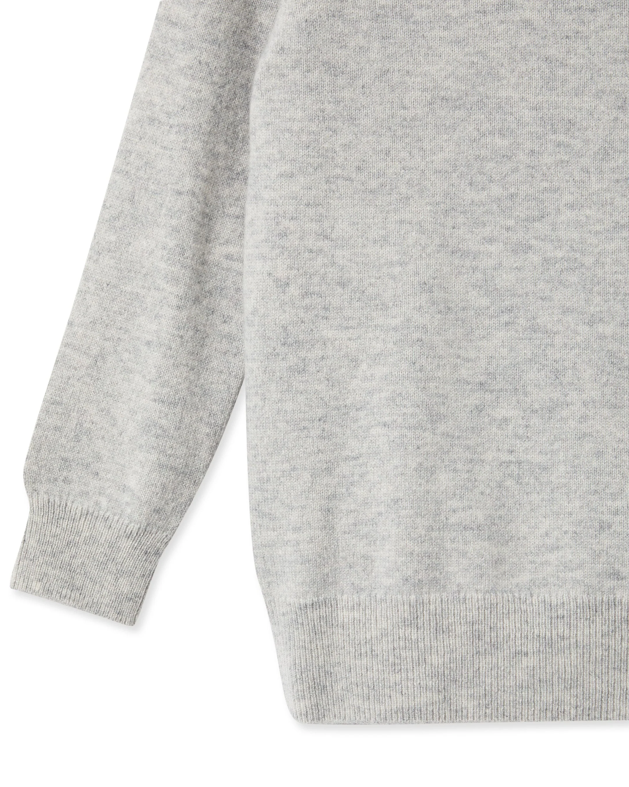 Boys Round Neck Cashmere Sweater Fumo Grey - Image 4