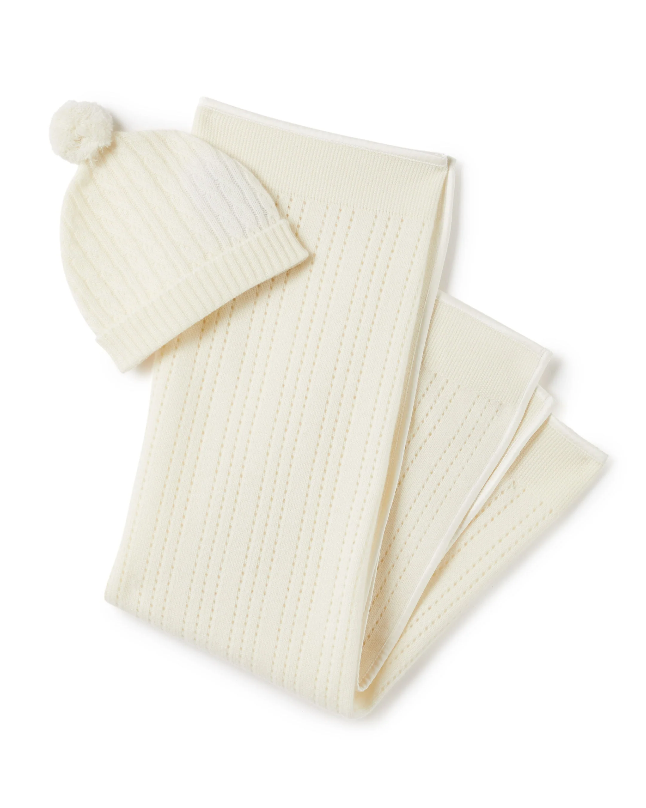 Cashmere Cable Hat New Ivory White - Image 7