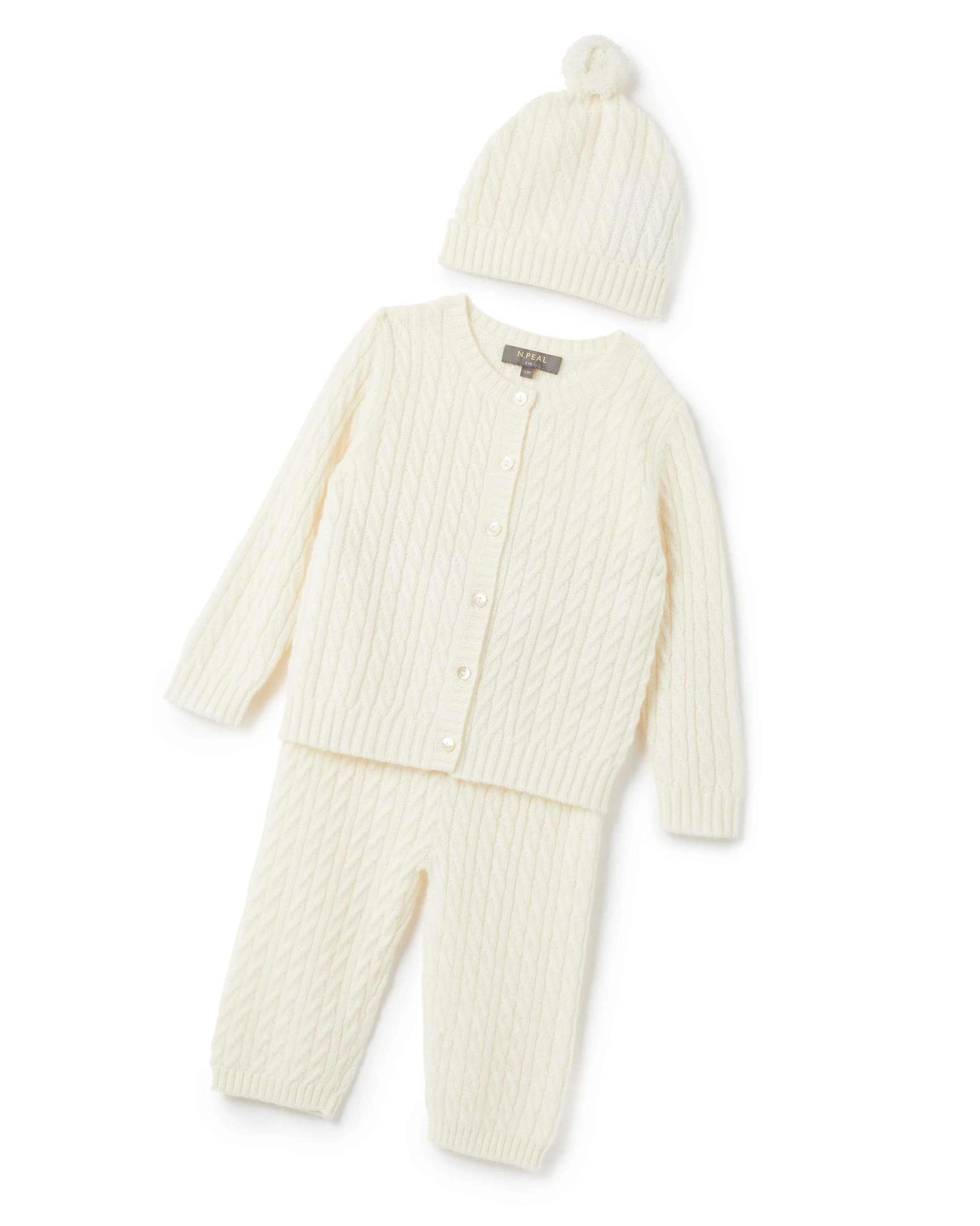 Cable Cashmere Leggings New Ivory White - Image 10