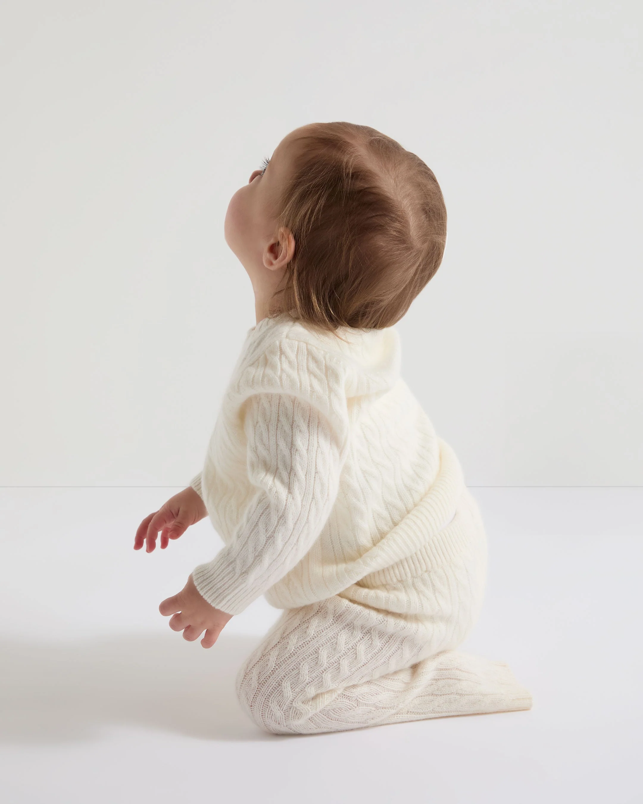 Cable Cashmere Leggings New Ivory White - Image 6