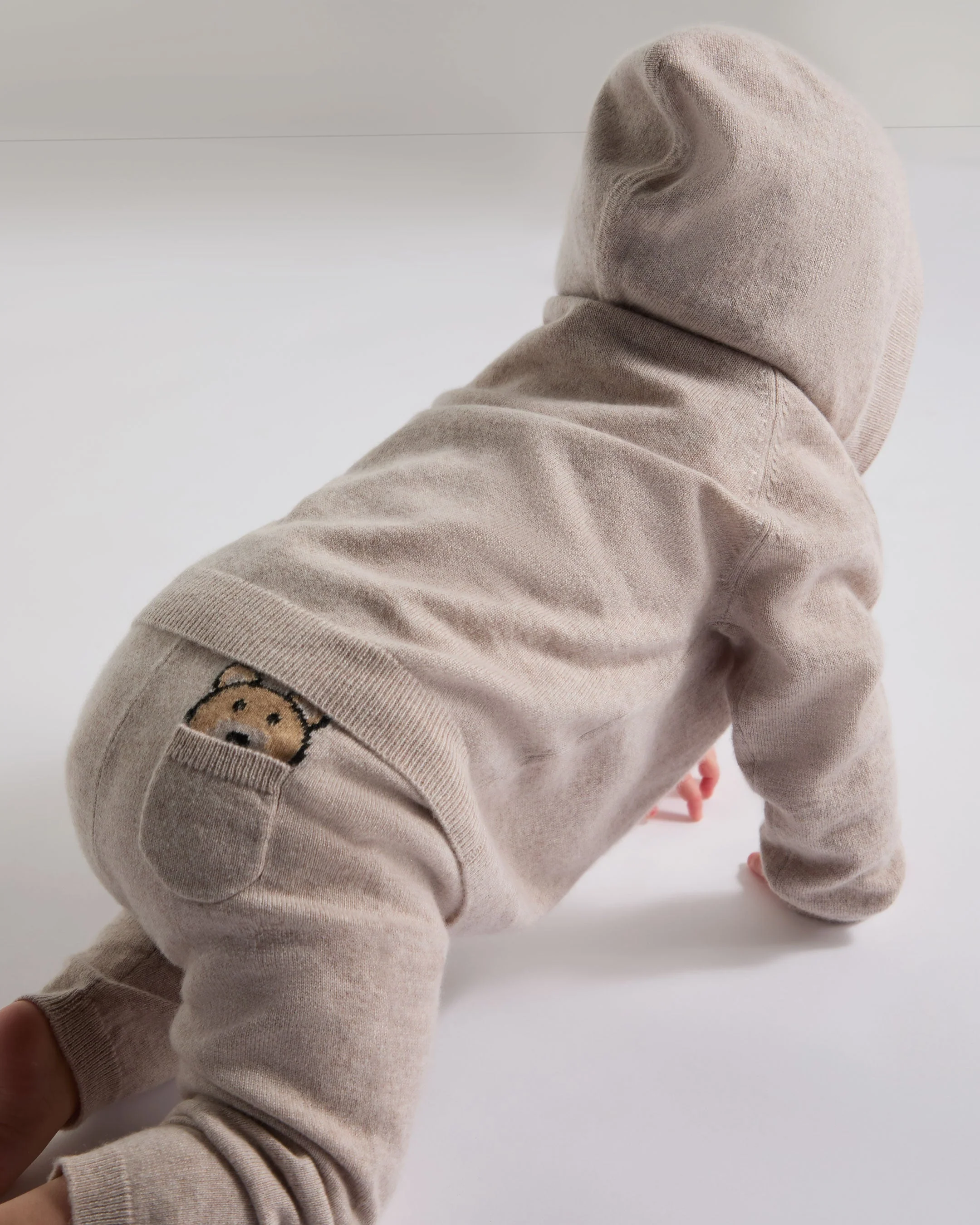 Cashmere Hoodie Oatmeal Brown - Image 4