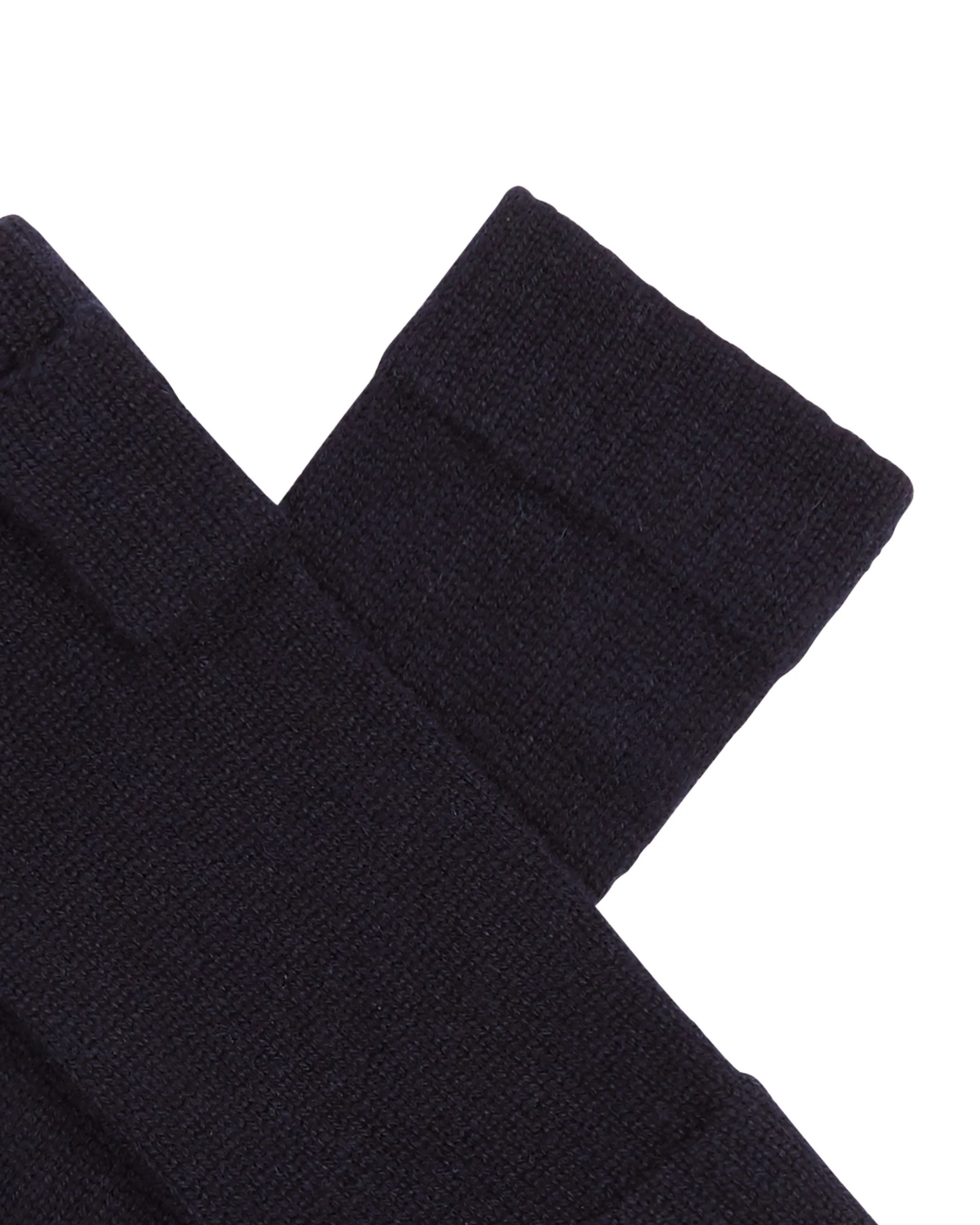 Unisex Fingerless Cashmere Gloves Navy Blue - Image 2