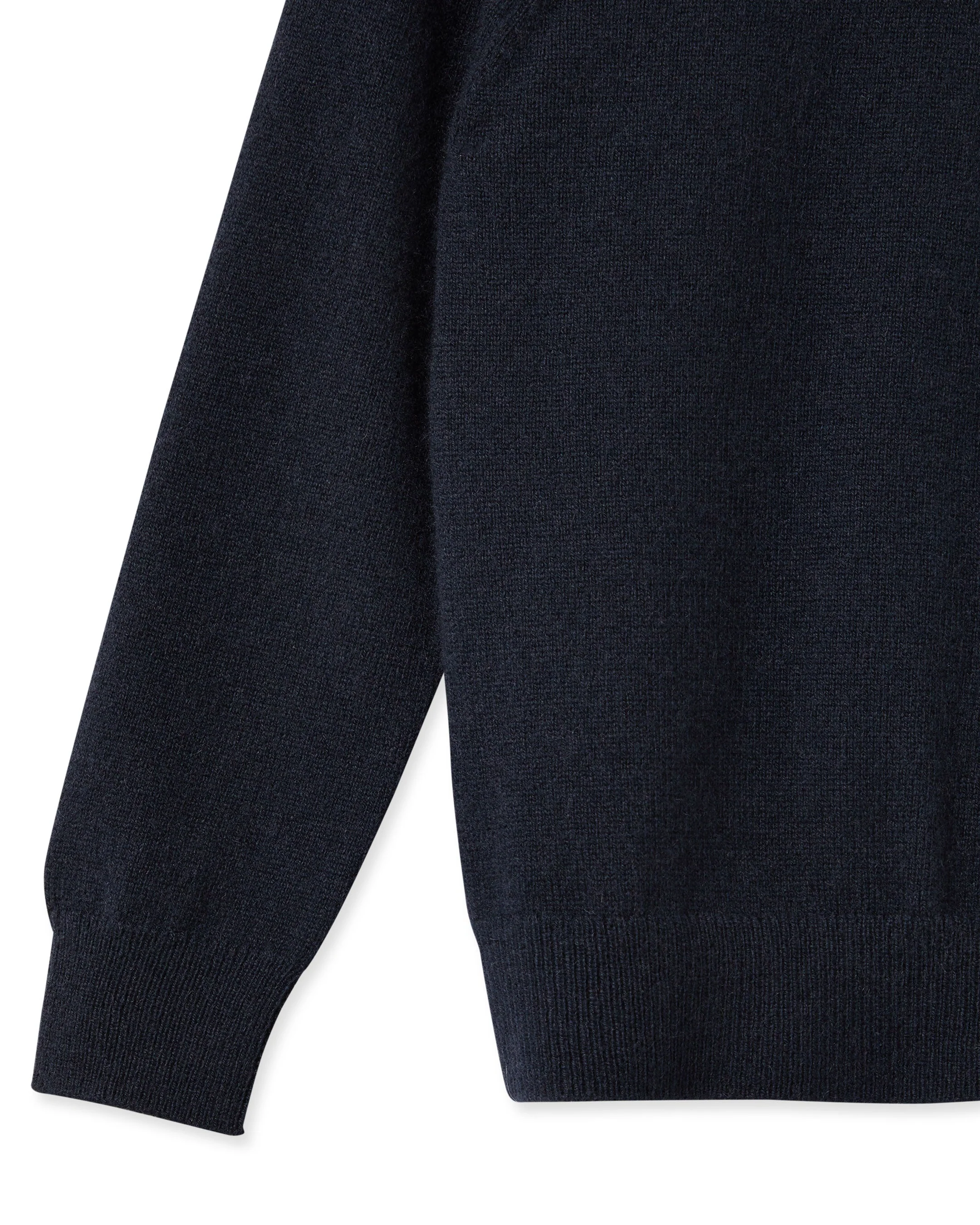 Girls Round Neck Cashmere Sweater Navy Blue - Image 4