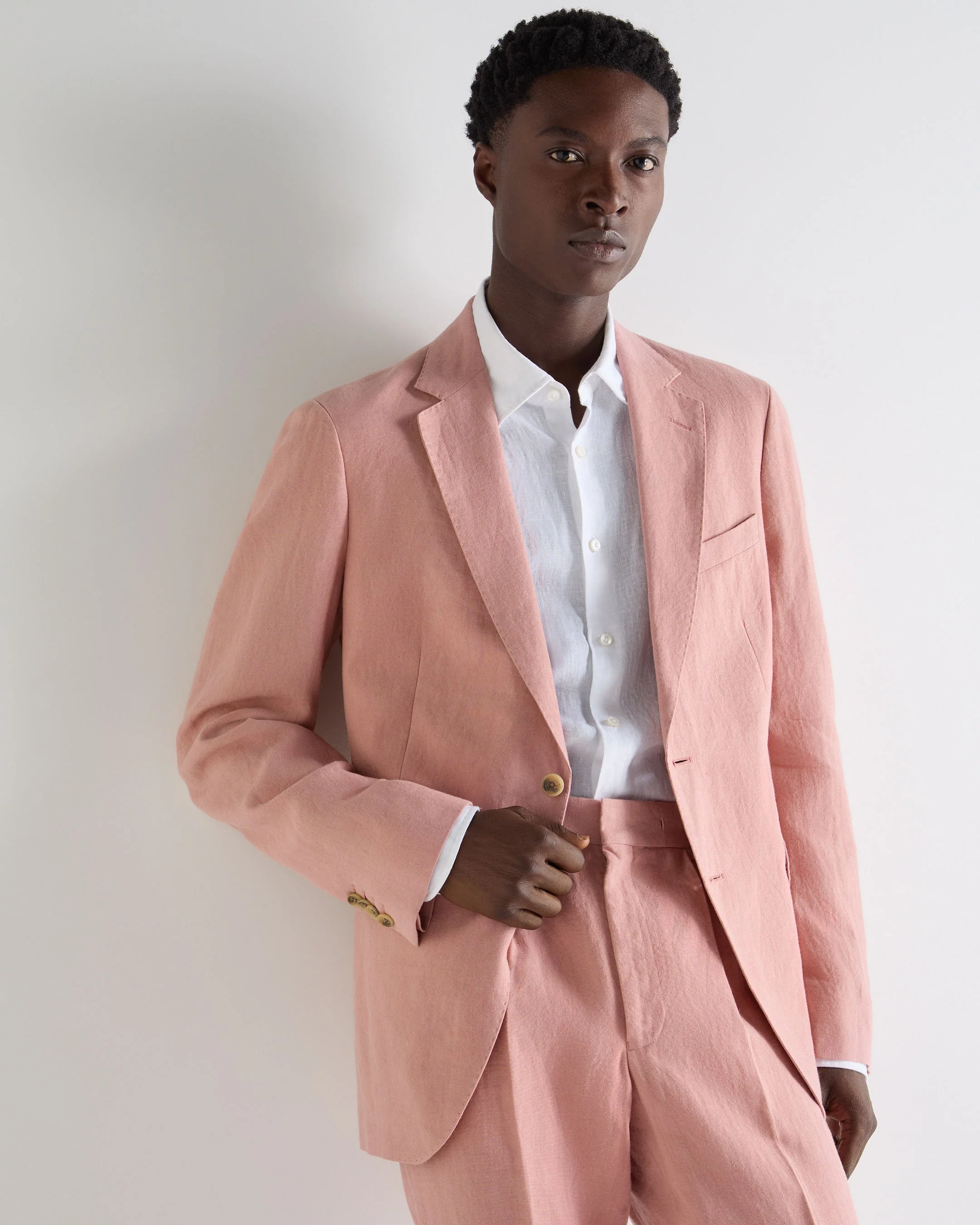 Men's Amalfi Linen Jacket Pink