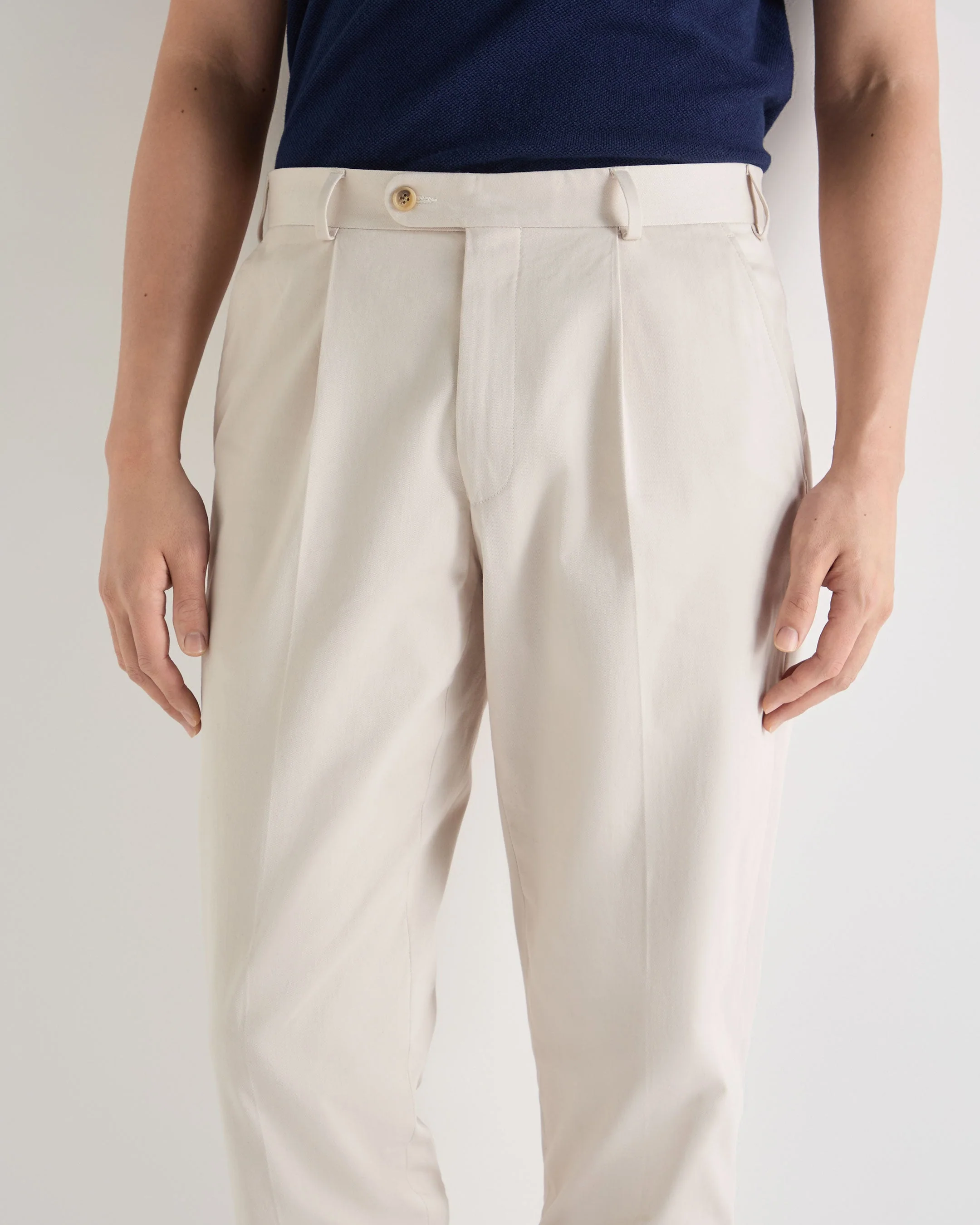 Mens Atrani Cotton Trousers Stone Brown - Image 5