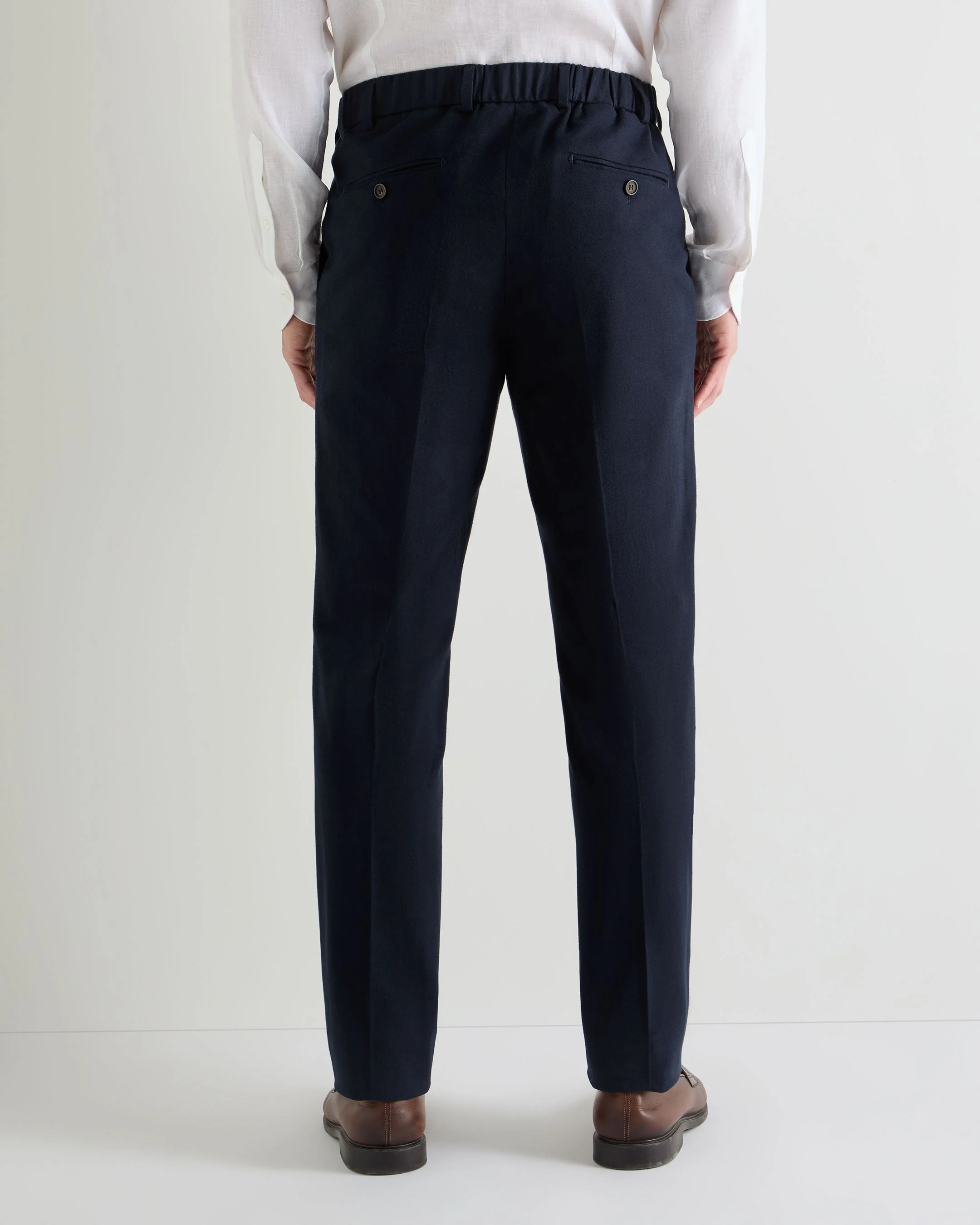 Men's Atrani Drawstring Cotton Pants Navy Blue - Image 4