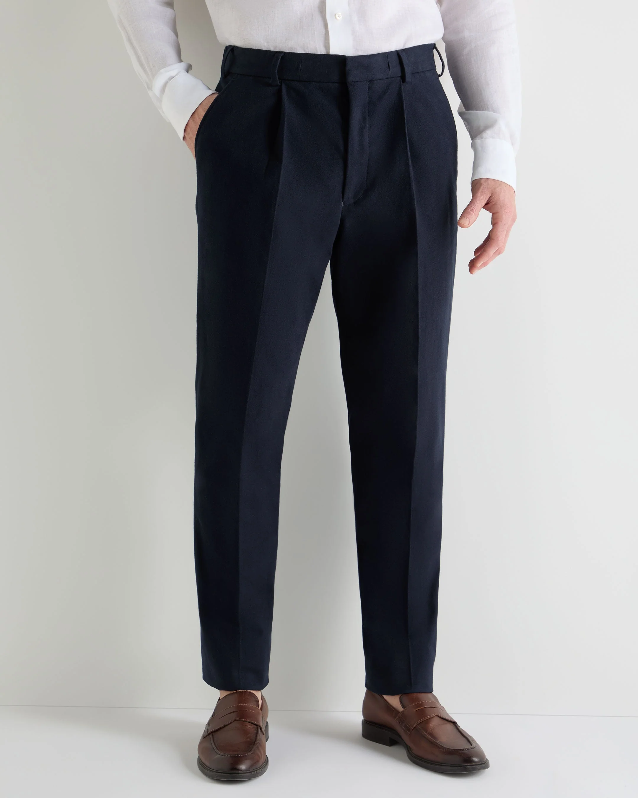 Men's Atrani Drawstring Cotton Pants Navy Blue - Image 7
