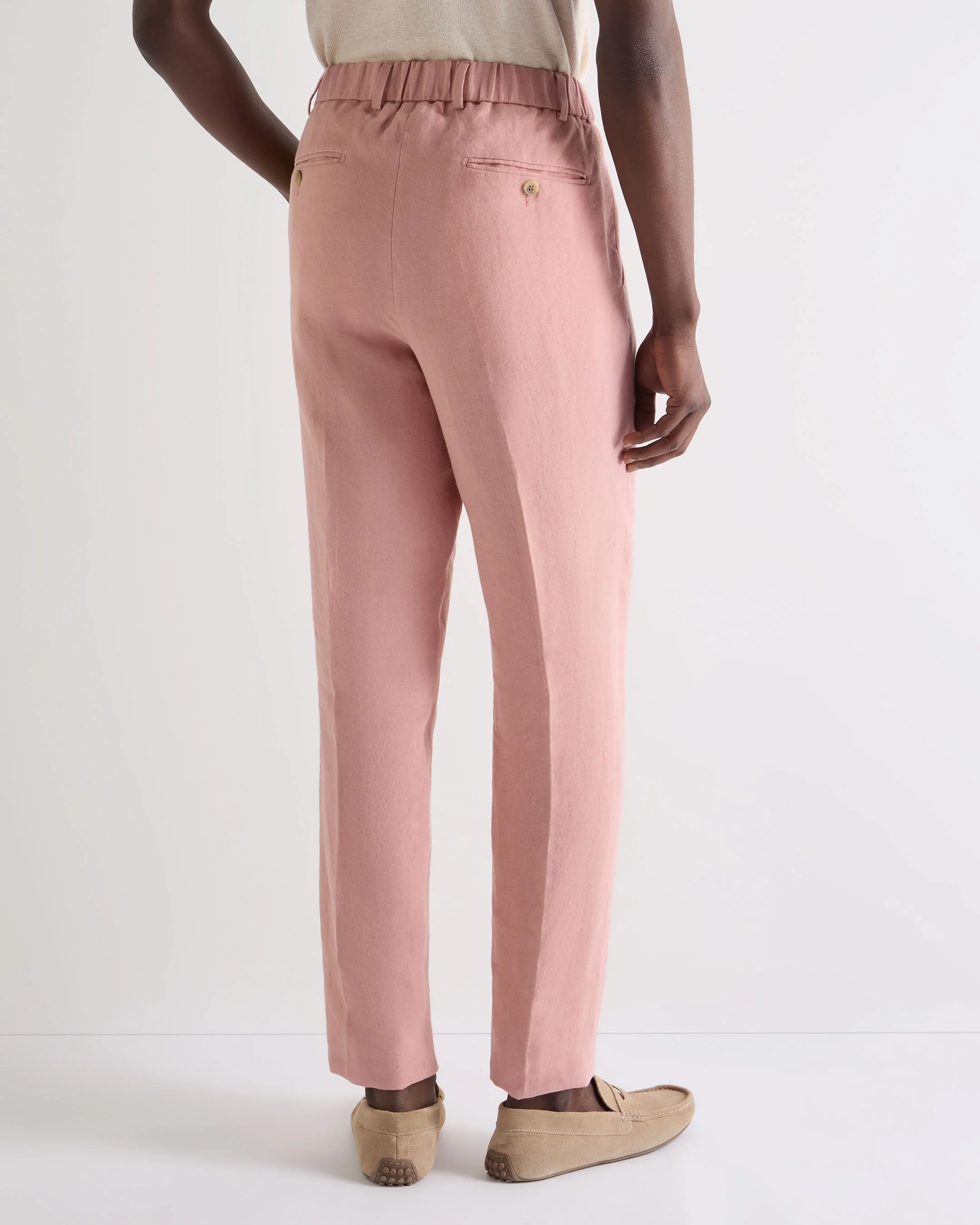 Men's Atrani Linen Pant Pink - Image 4