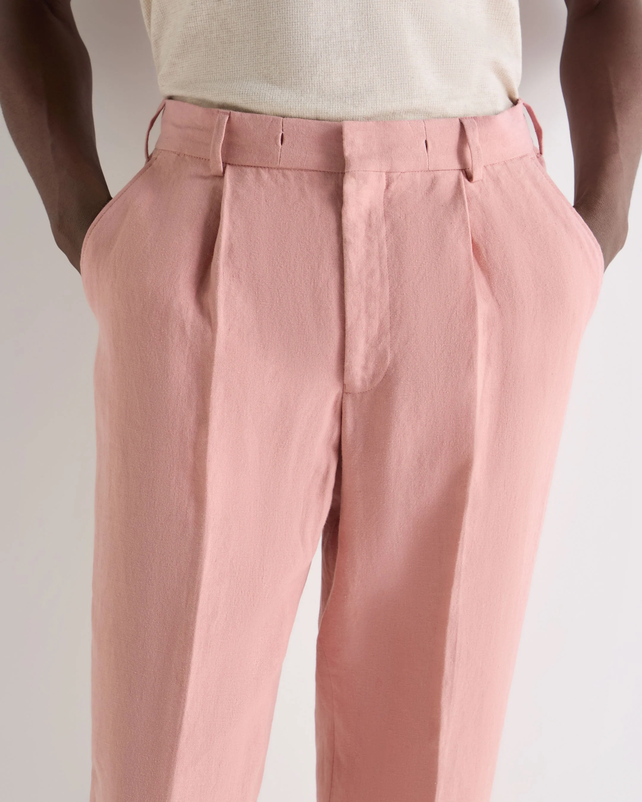 Men's Atrani Linen Pant Pink - Image 5