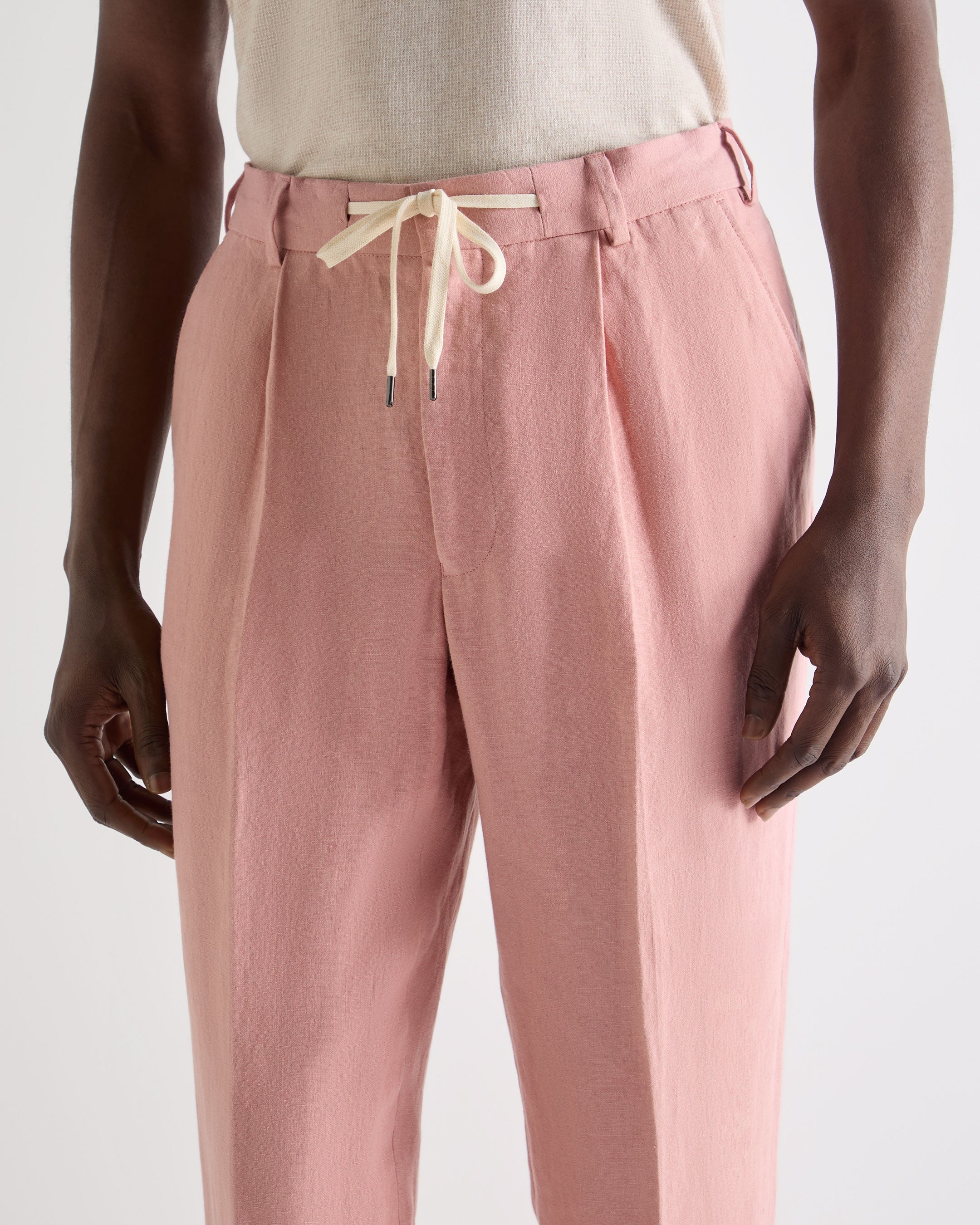 Men's Atrani Linen Pant Pink - Image 7