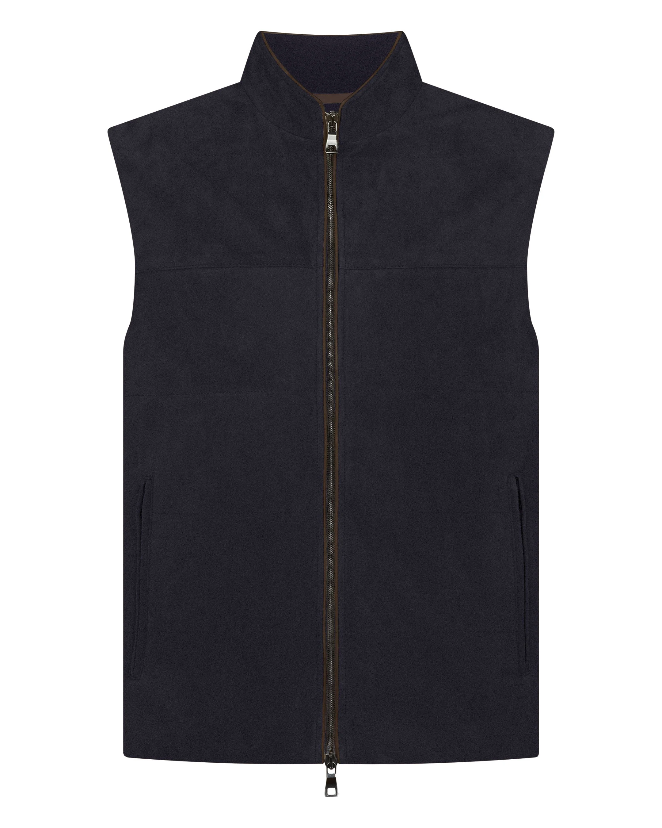 Men's Belgravia Suede Gilet Navy Blue - Image 2