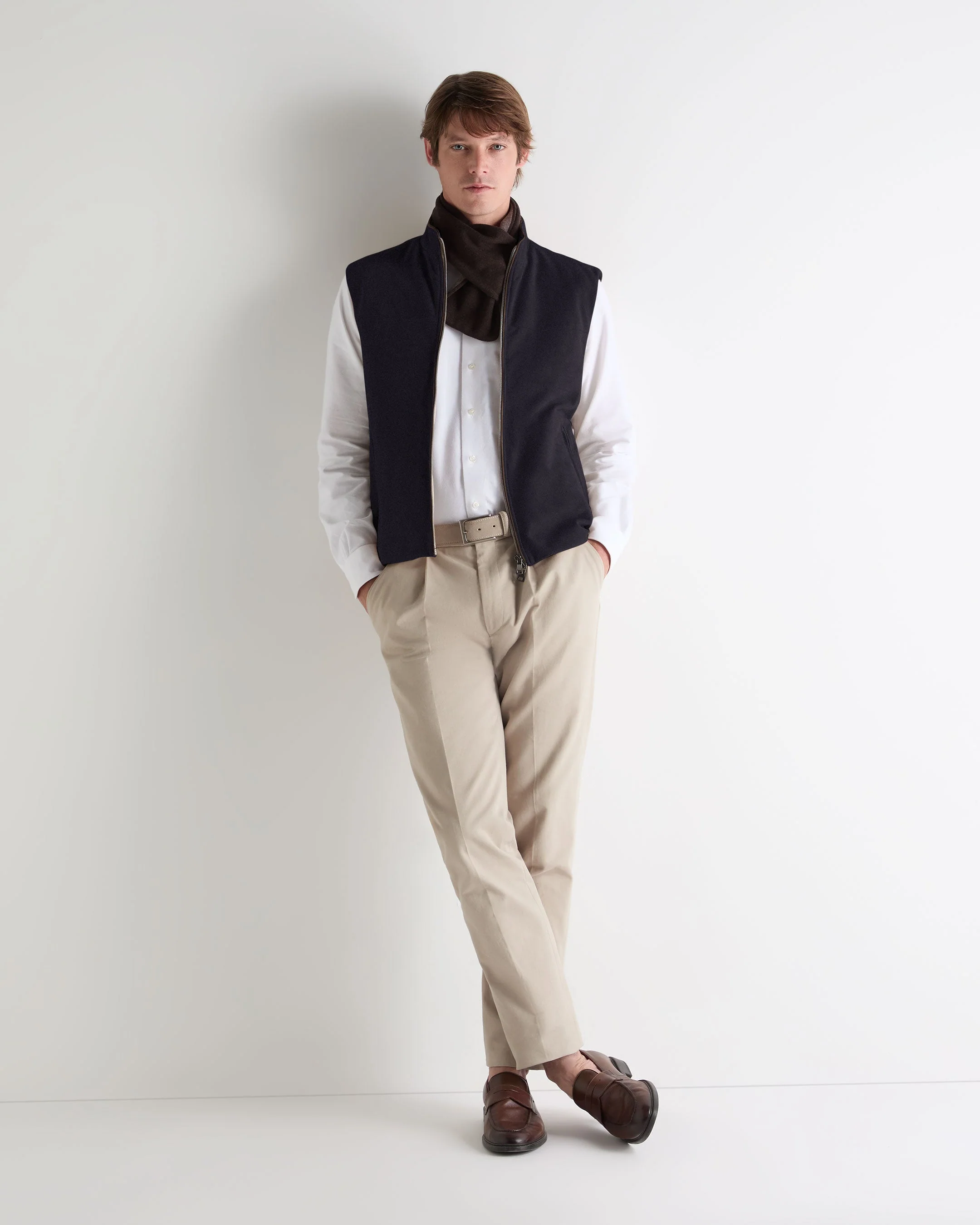 Men's Belgravia Suede Gilet Navy Blue - Image 3