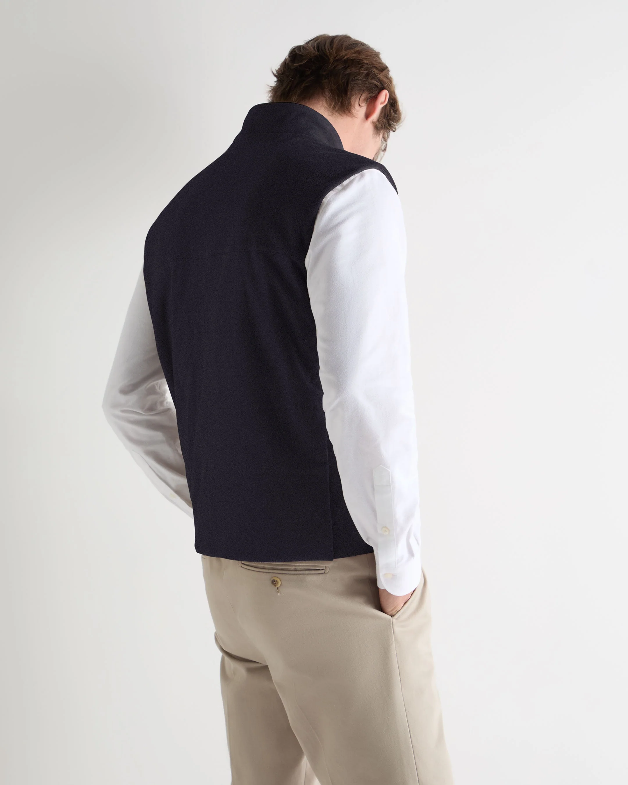 Men's Belgravia Suede Gilet Navy Blue - Image 4
