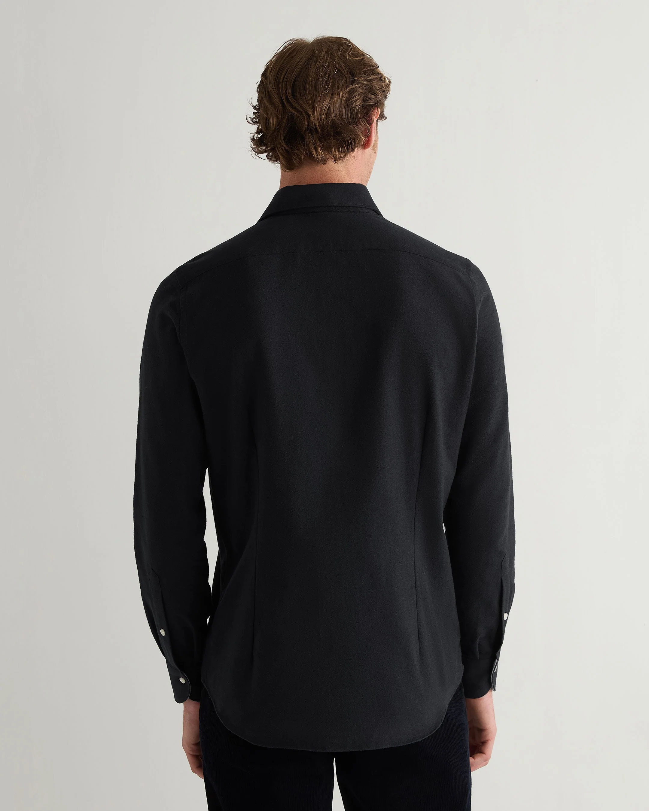 Men's Cannes Soft Cotton Flannel Shirt Black - Image 4