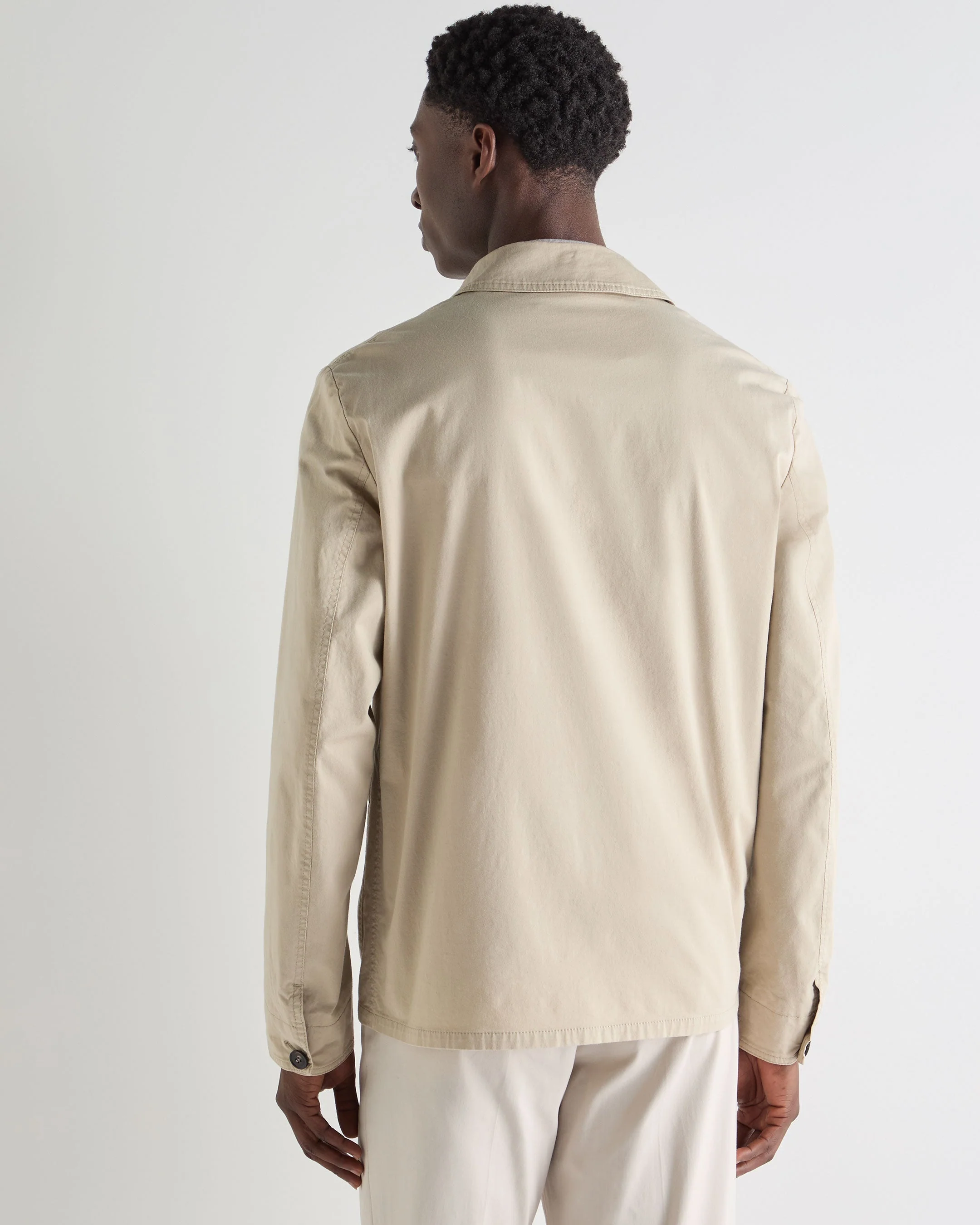 Men's Canvas Barn Jacket Stone Brown - Image 4