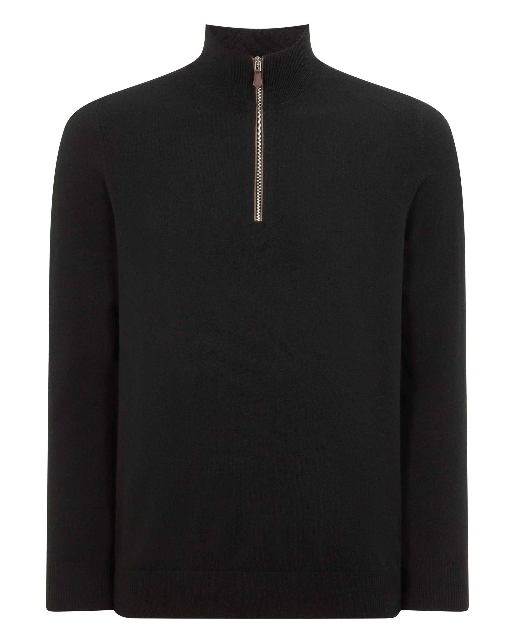 Men's Carnaby Half Zip Cashmere Jumper Black - Image 2