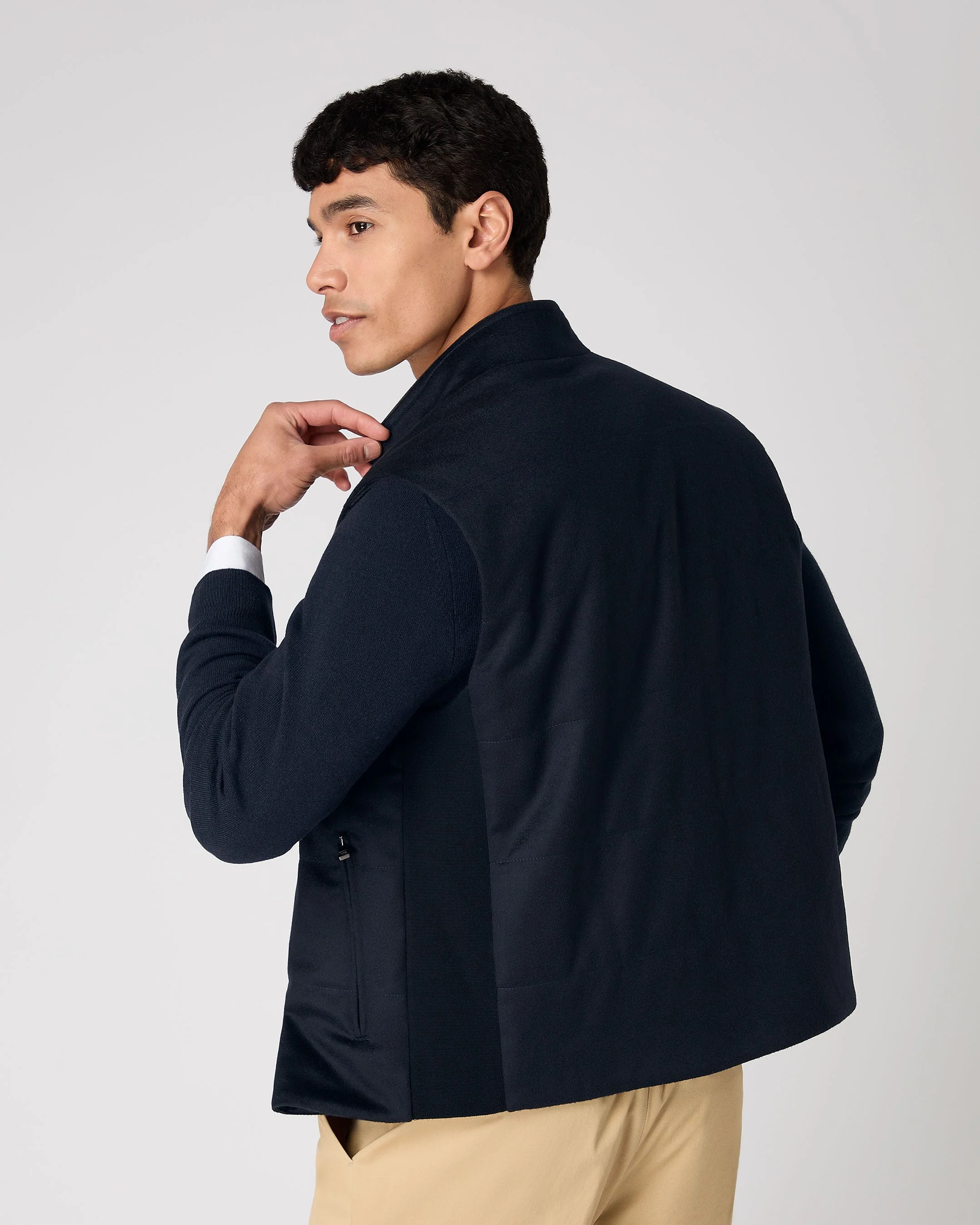 Men's Belgravia Cashmere Gilet Navy Blue - Image 4