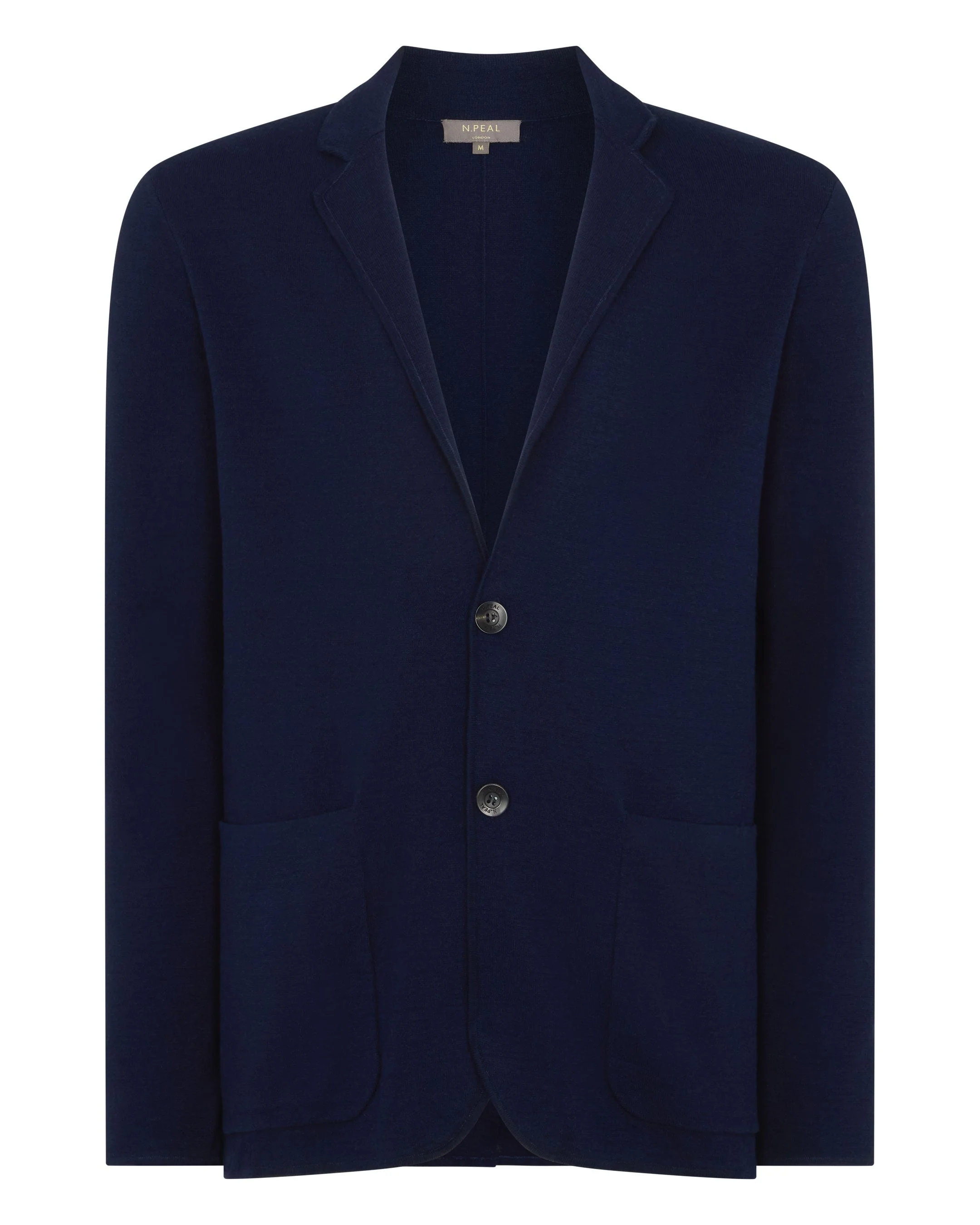Men's Cotton Linen Blend Blazer Deep French Blue - Image 2