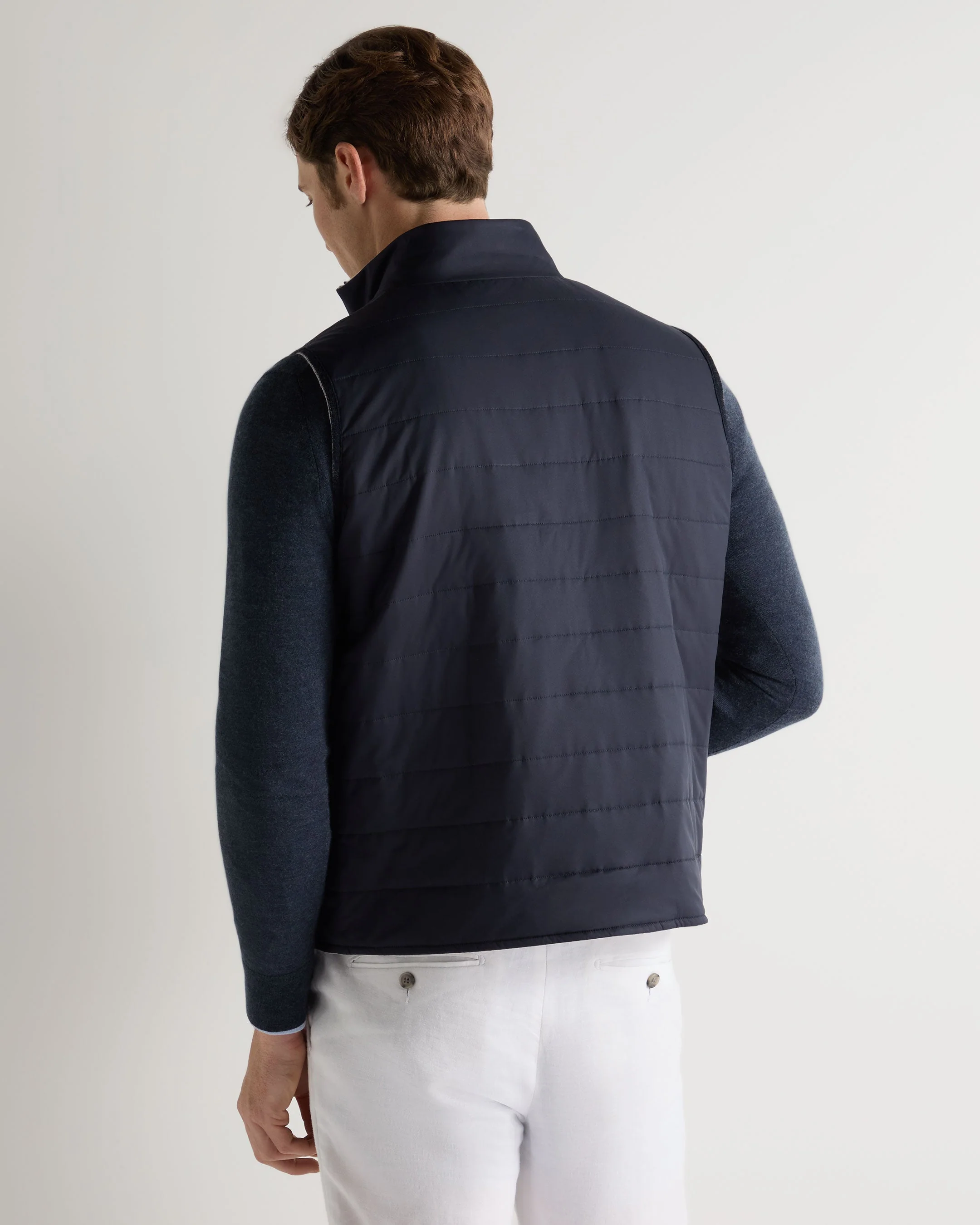 Men's Strand Down Gilet Fumo Grey - Image 4