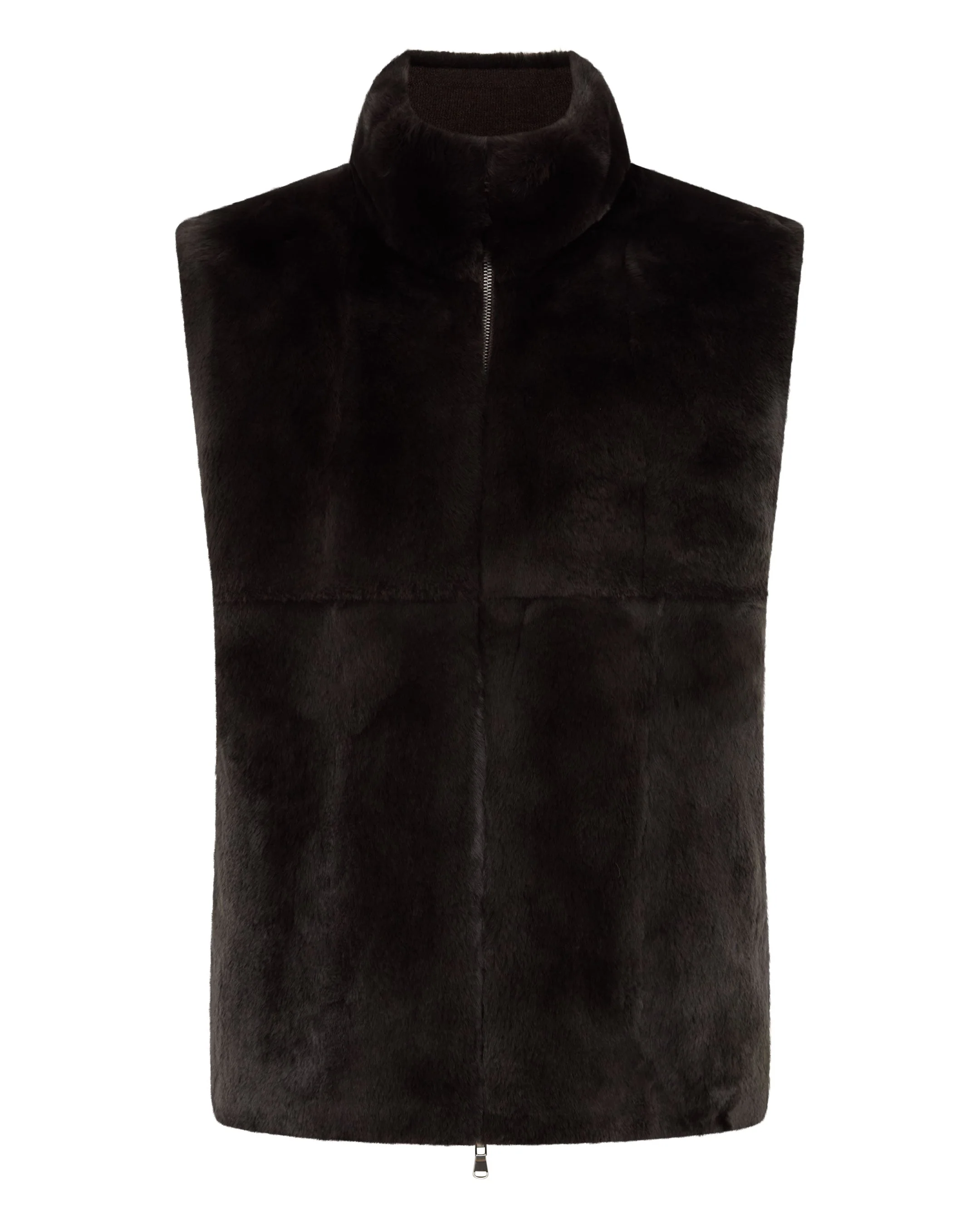 Men's Vermont Fur Lined Gilet Chocolate Brown - Image 6
