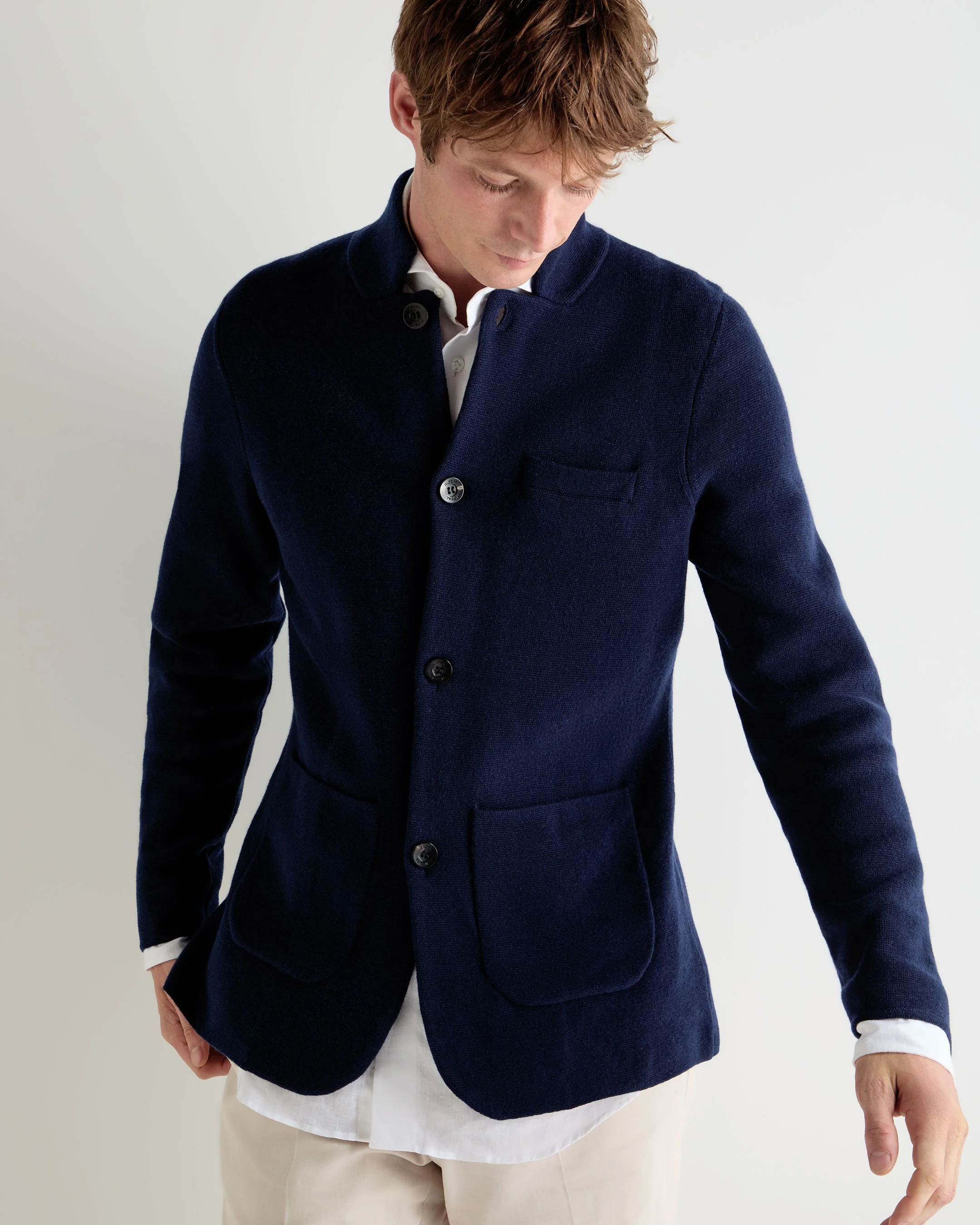 Men's Grosvenor Milano Cashmere Jacket Deep French Blue