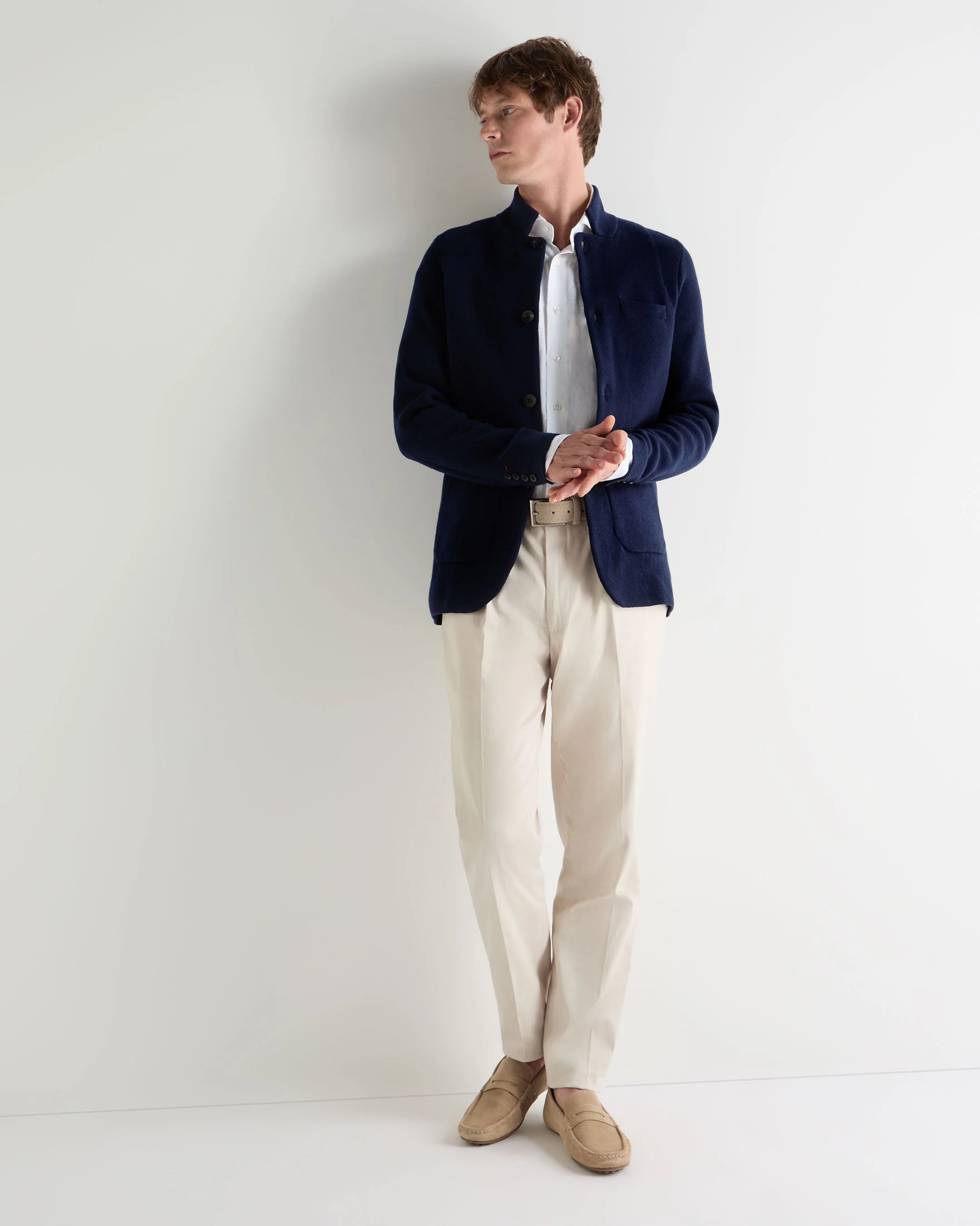 Men's Grosvenor Milano Cashmere Jacket Deep French Blue - Image 3