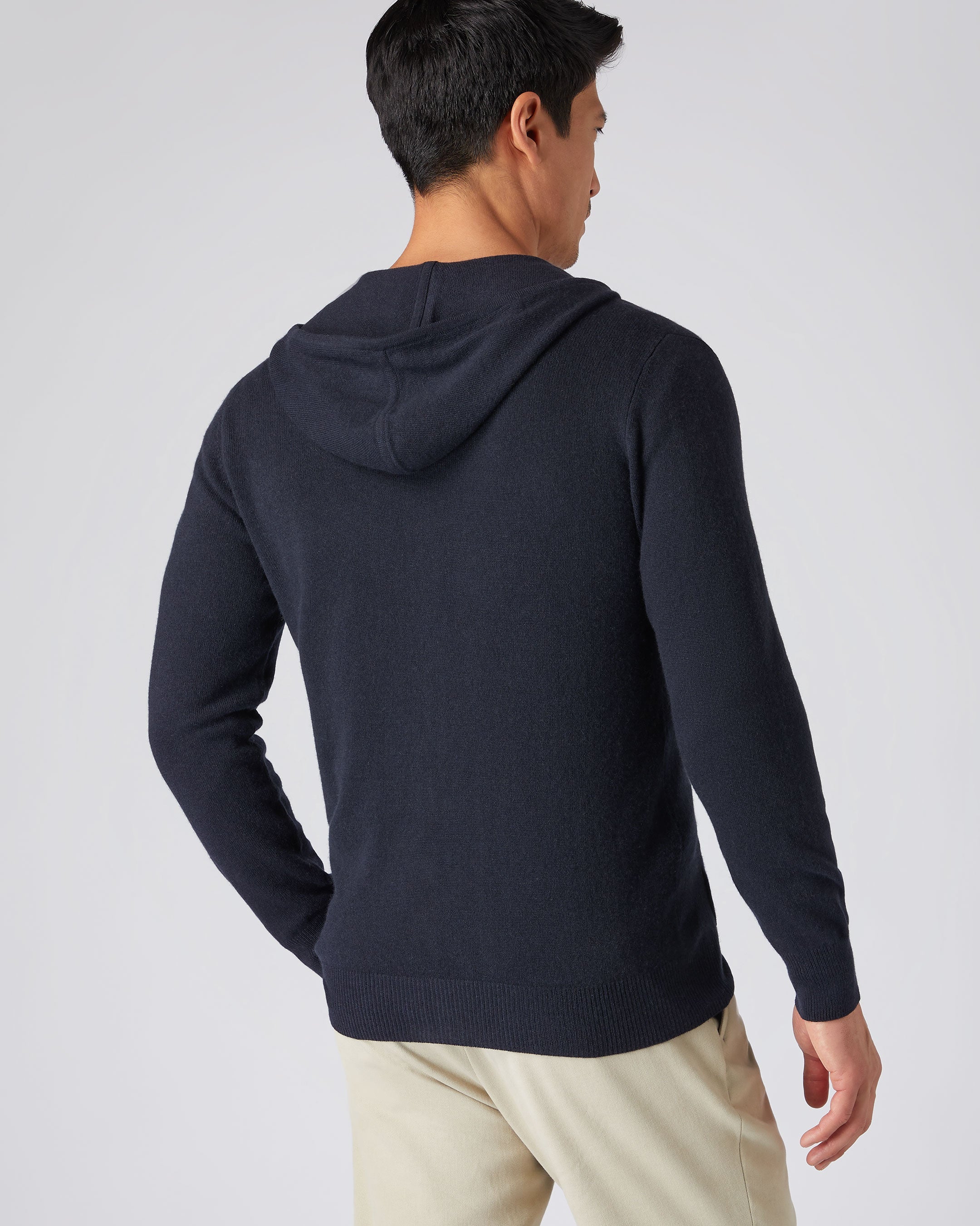 Men's Ladbroke Cashmere Hoodie Navy Blue - Image 4