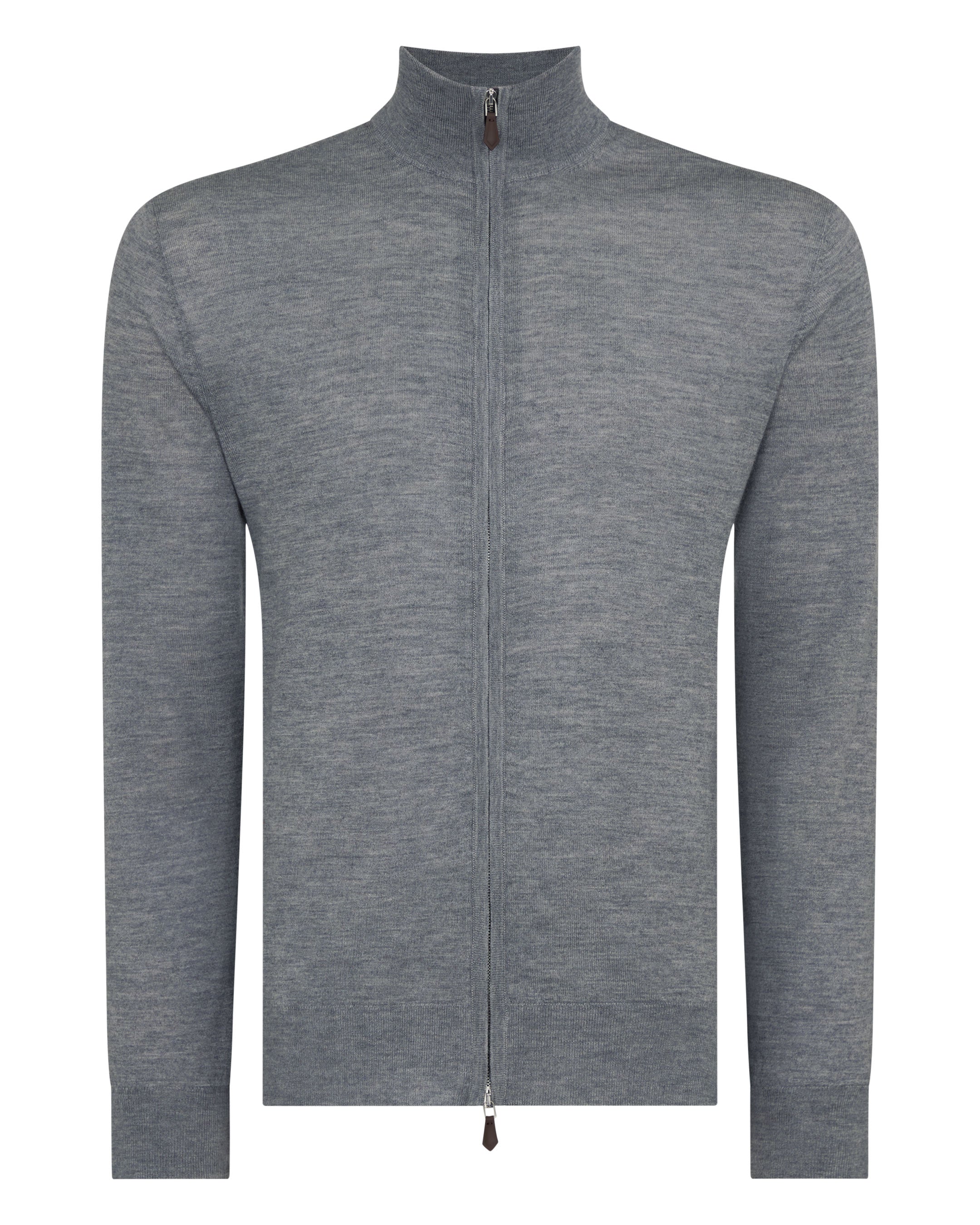 Men's Hyde Fine Gauge Cashmere Full Zip Sweater Graphite Grey - Image 2