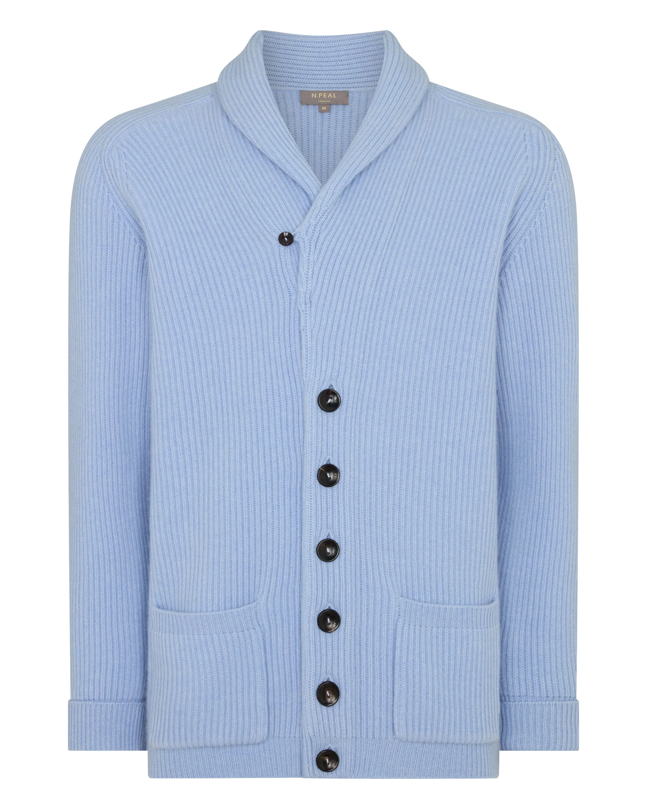 Men's Kensington Cashmere Cardigan Sea Mist Blue - Image 2
