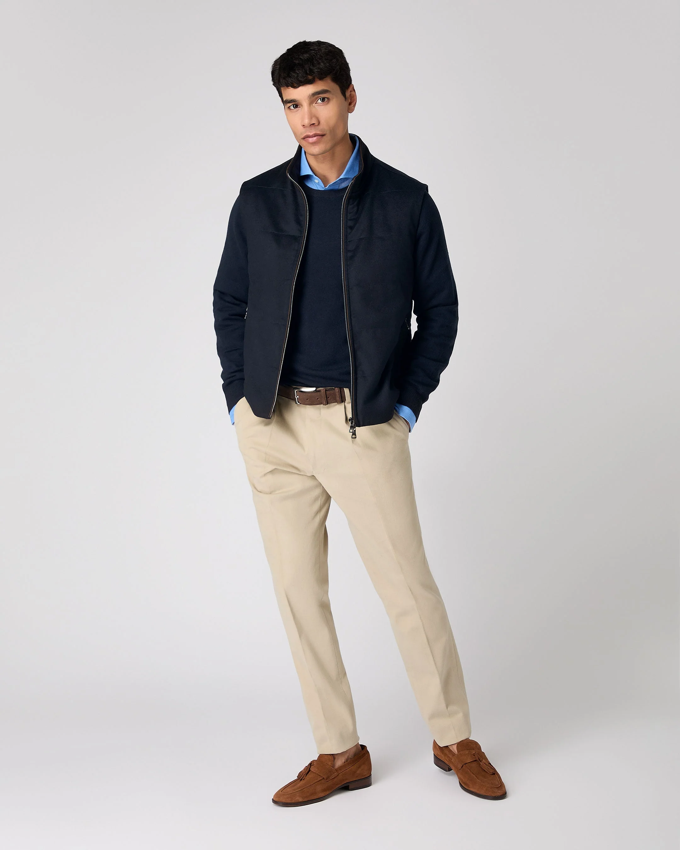 Men's Cannes Linen Shirt Blue - Image 3