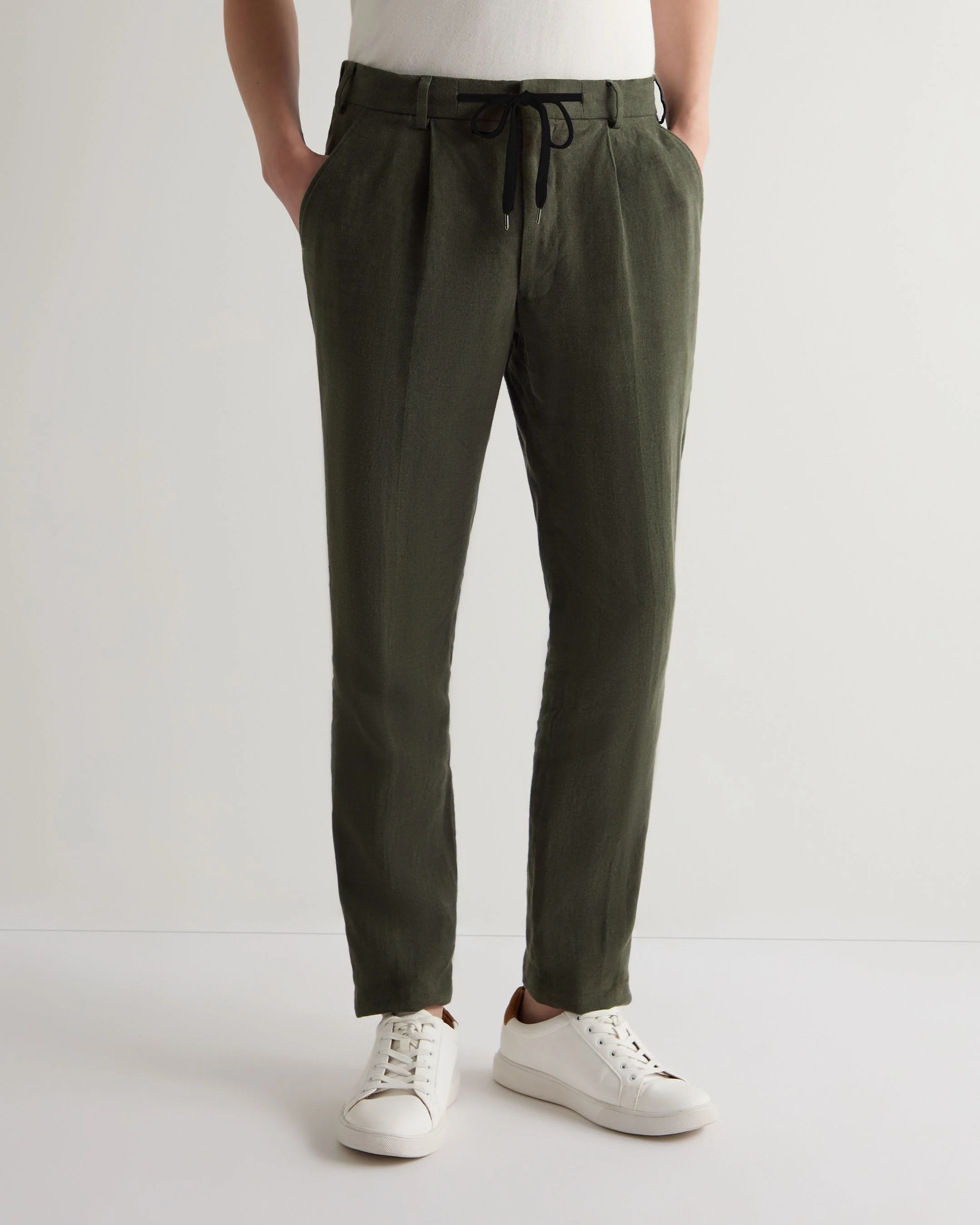 Men's Atrani Linen Pant Arabica Khaki Green