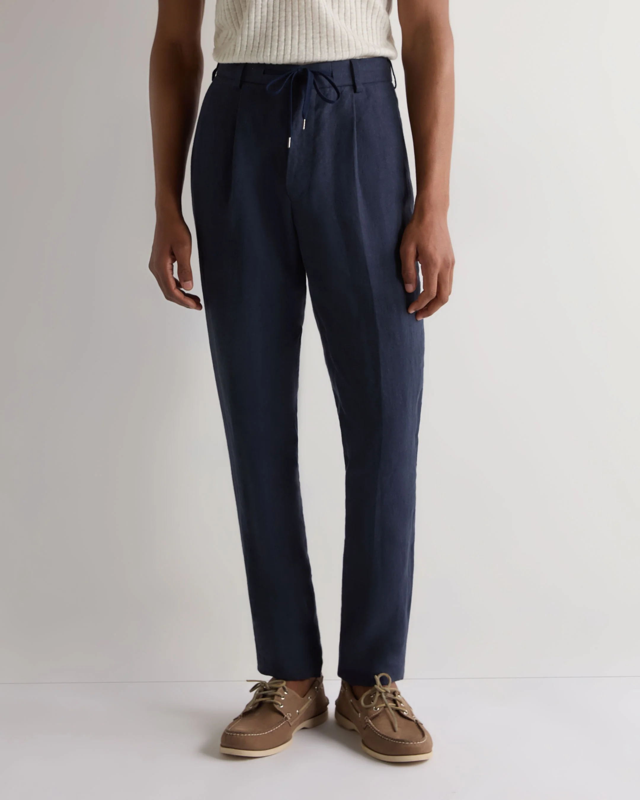 Men's Atrani Linen Trouser Navy Blue