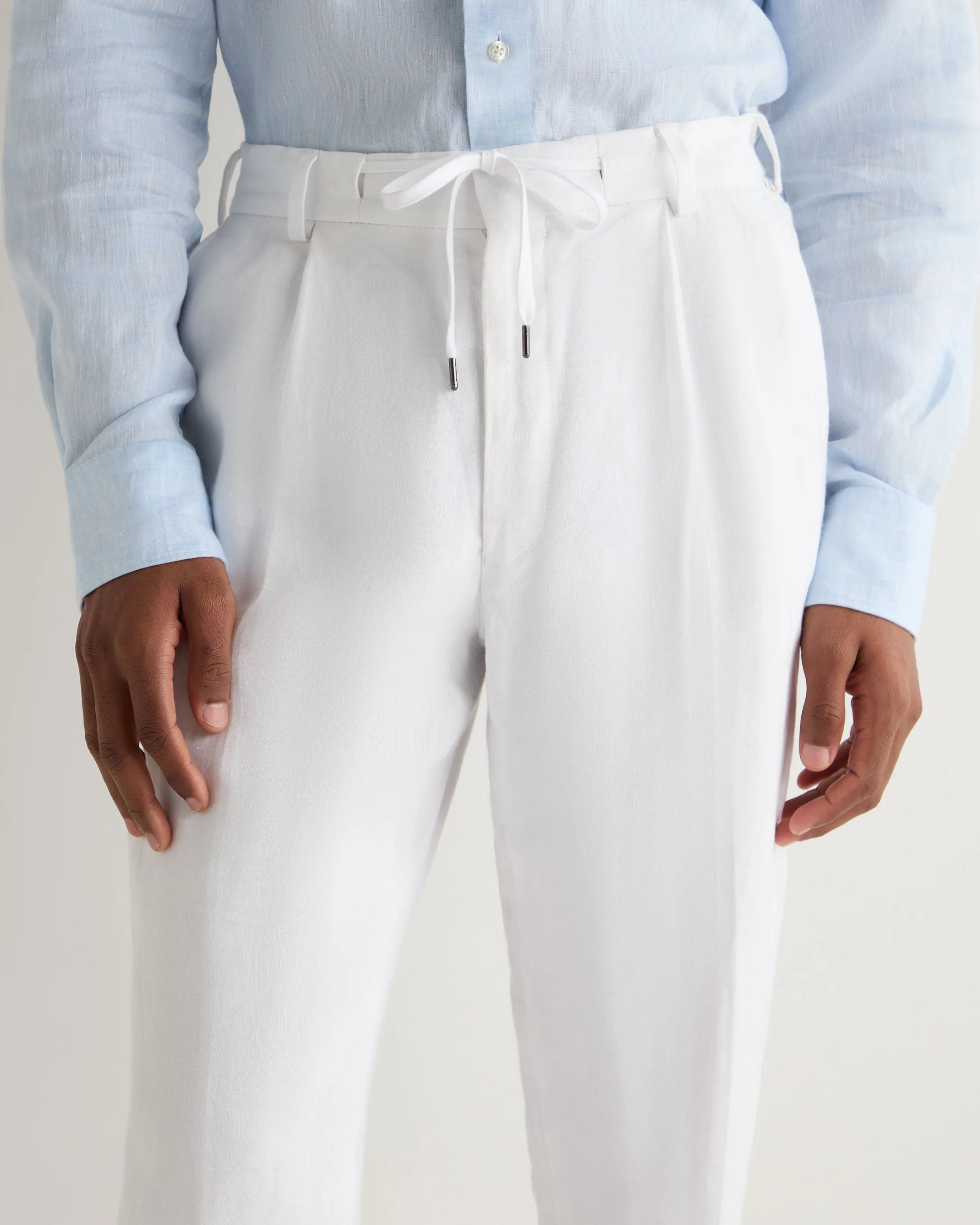 Men's Atrani Linen Pant White - Image 5