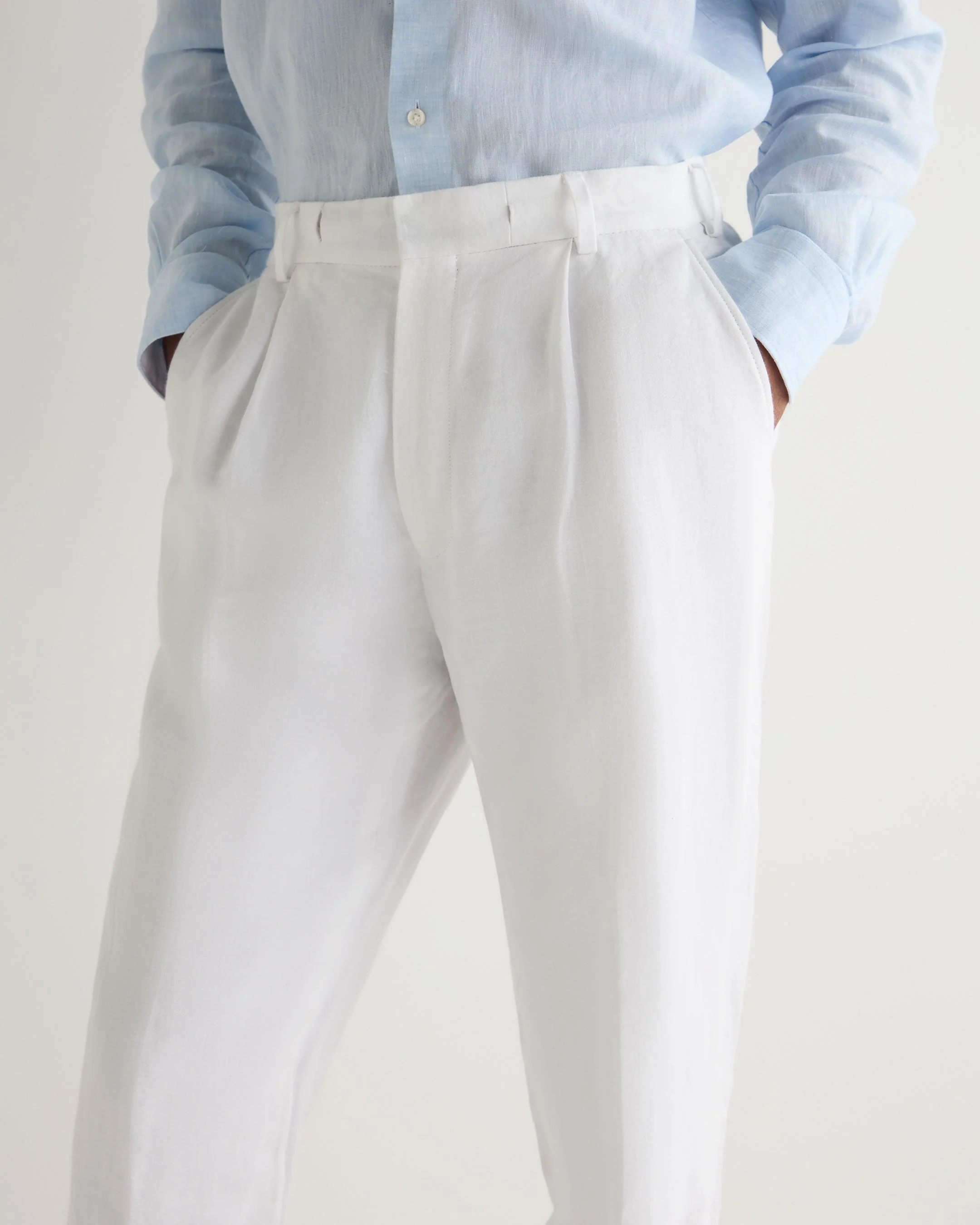 Men's Atrani Linen Pant White - Image 6
