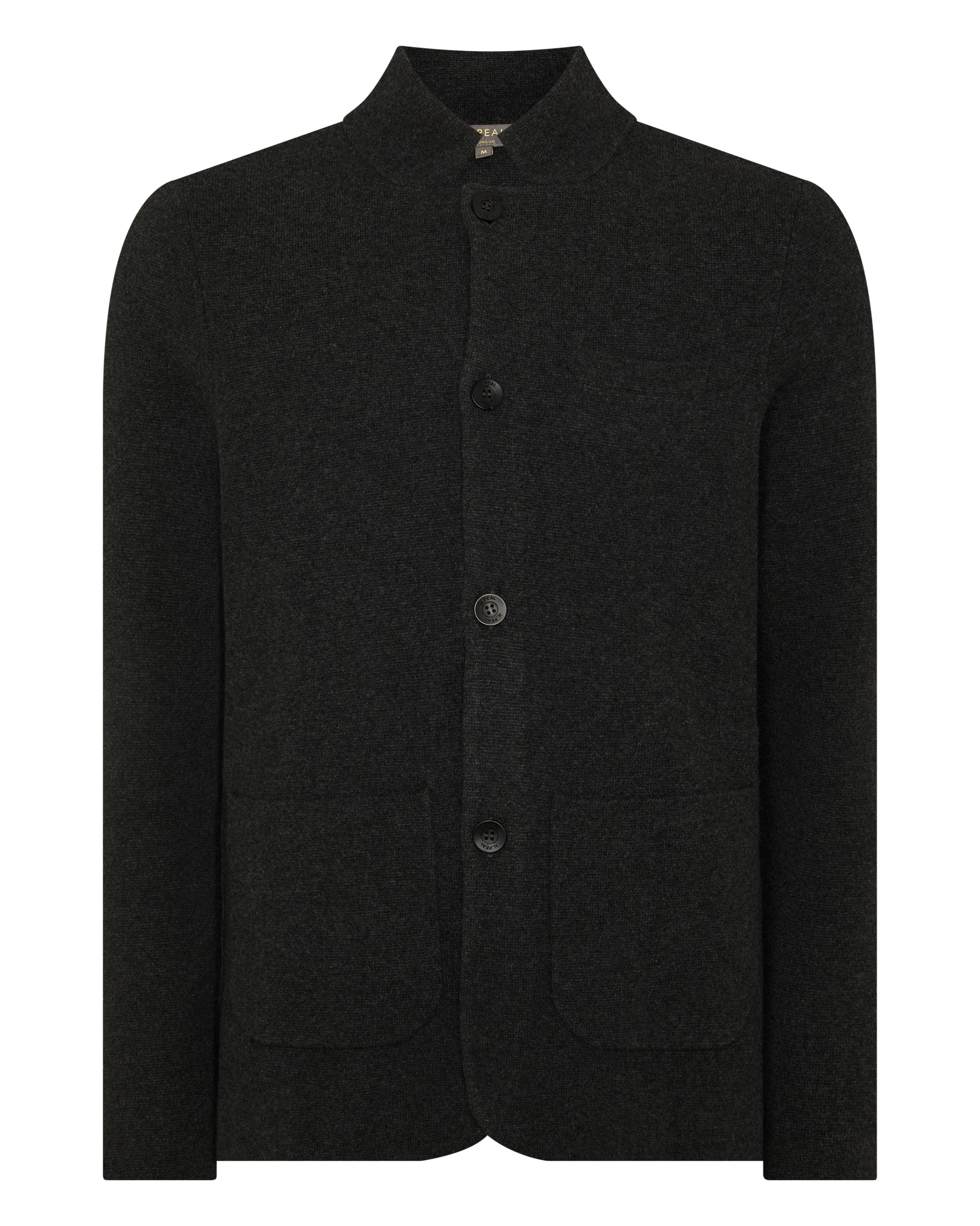 Men's Grosvenor Milano Cashmere Jacket Deep Charcoal Grey - Image 2