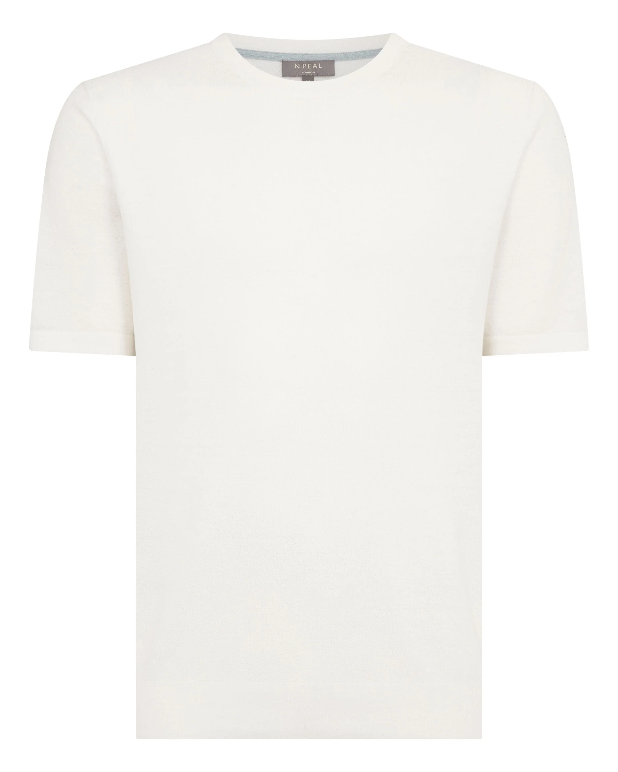 Men's Pique Linen Blend Tee White - Image 2