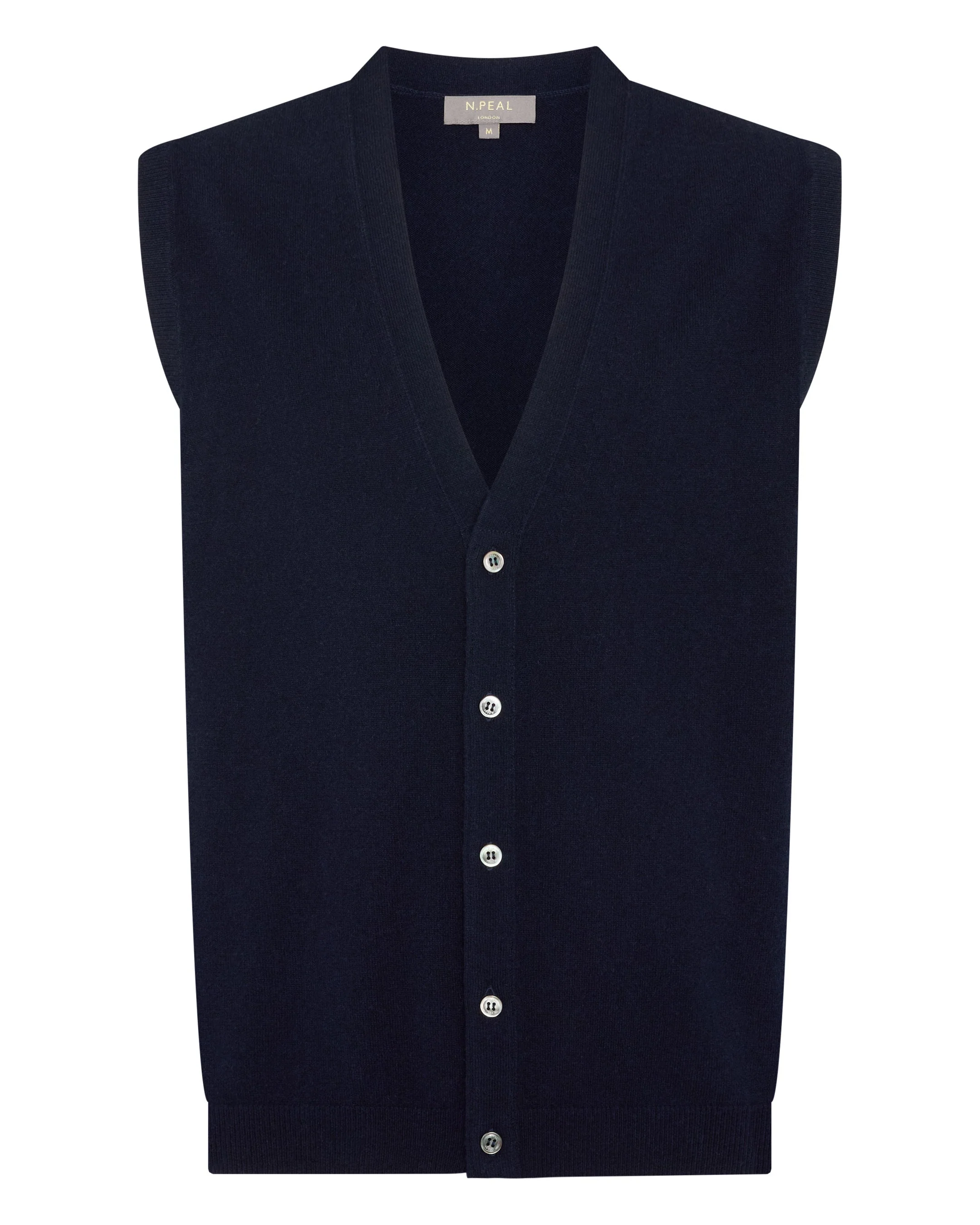 Men's Sleeveless Cashmere Tank Top Navy Blue - Image 2