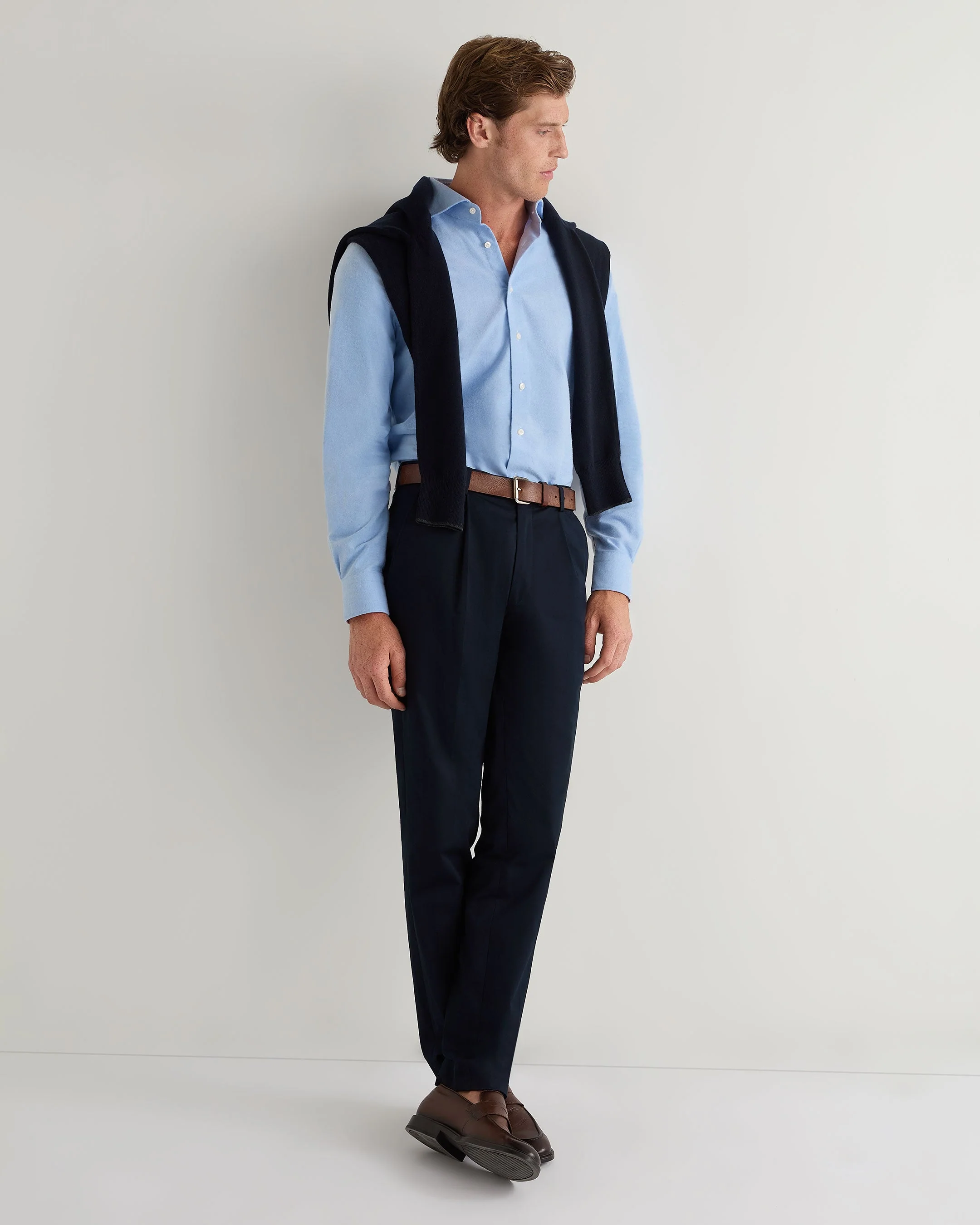 Men's Cannes Soft Cotton Flannel Shirt Blue - Image 3
