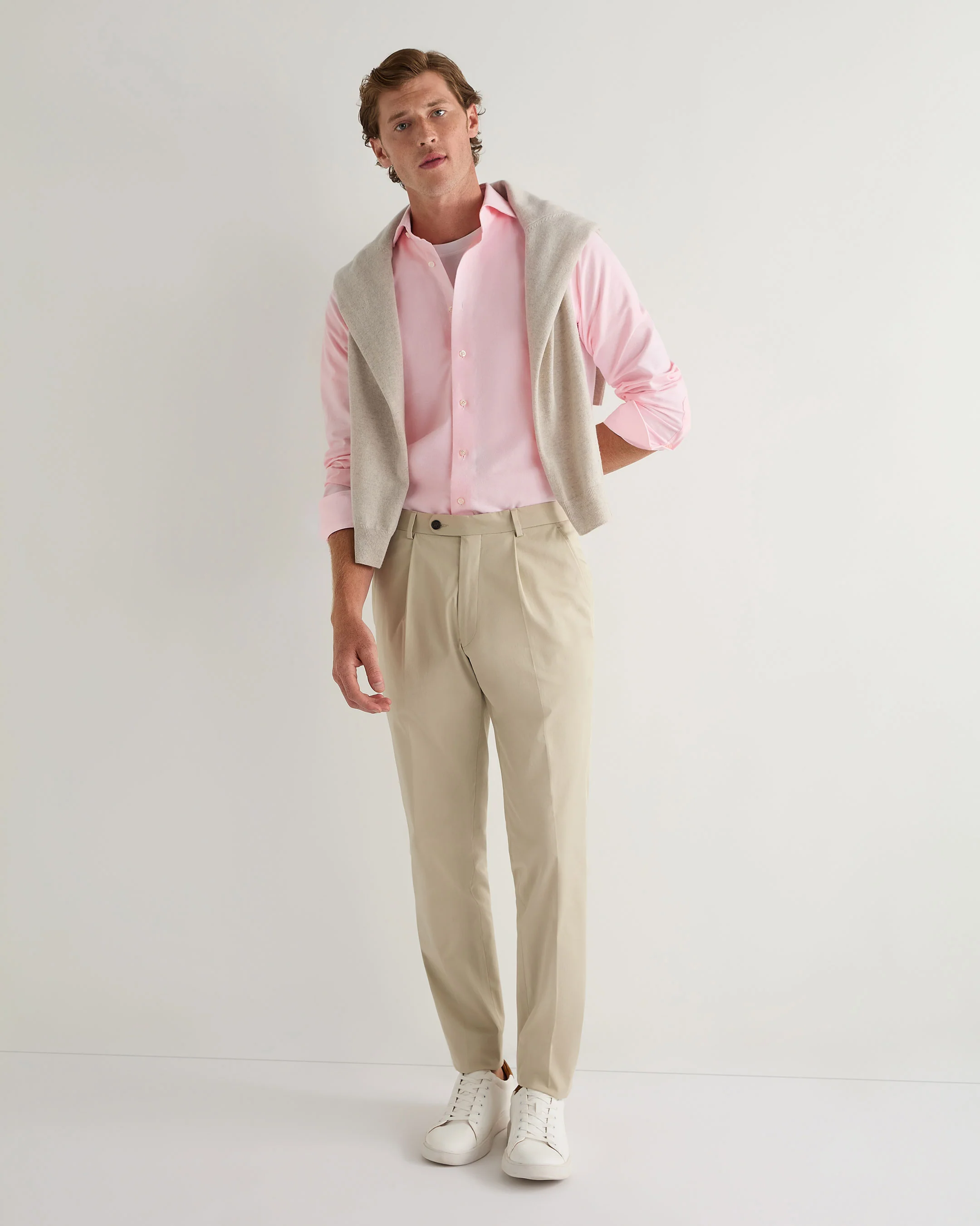 Men's Cannes Soft Cotton Flannel Shirt Pink - Image 3