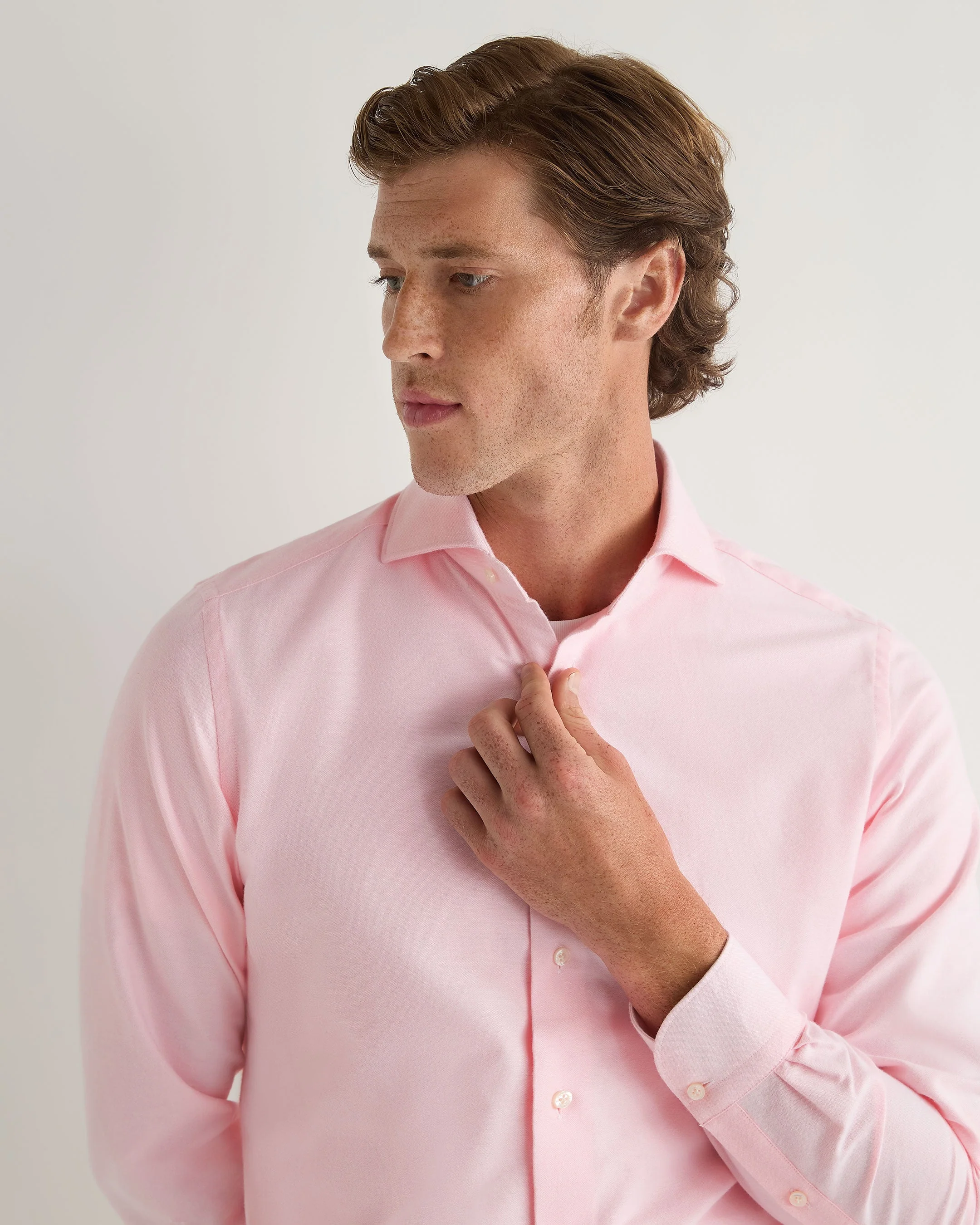Men's Cannes Soft Cotton Flannel Shirt Pink - Image 6